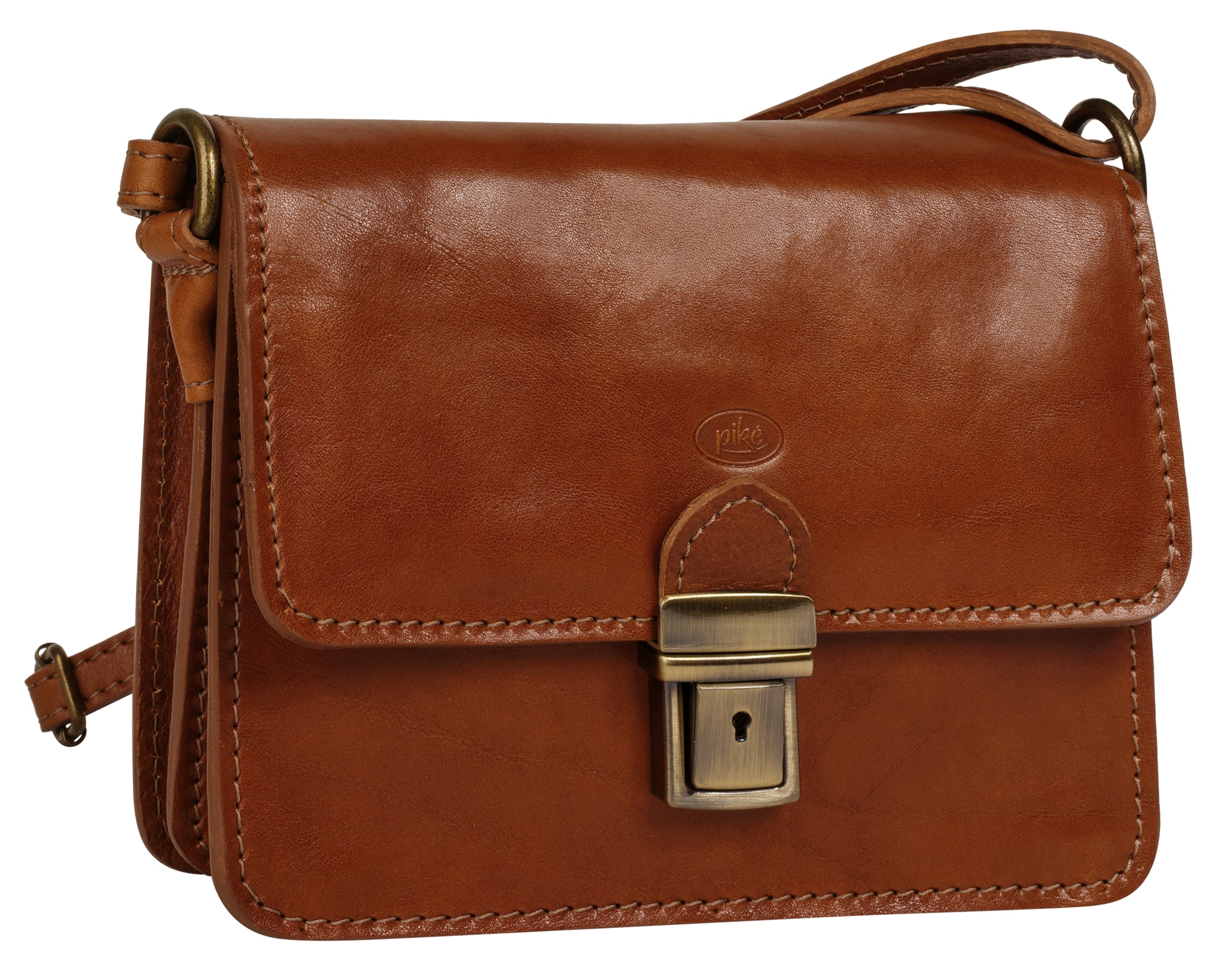 Piké Umhängetasche, echt Leder, Made in Italy
