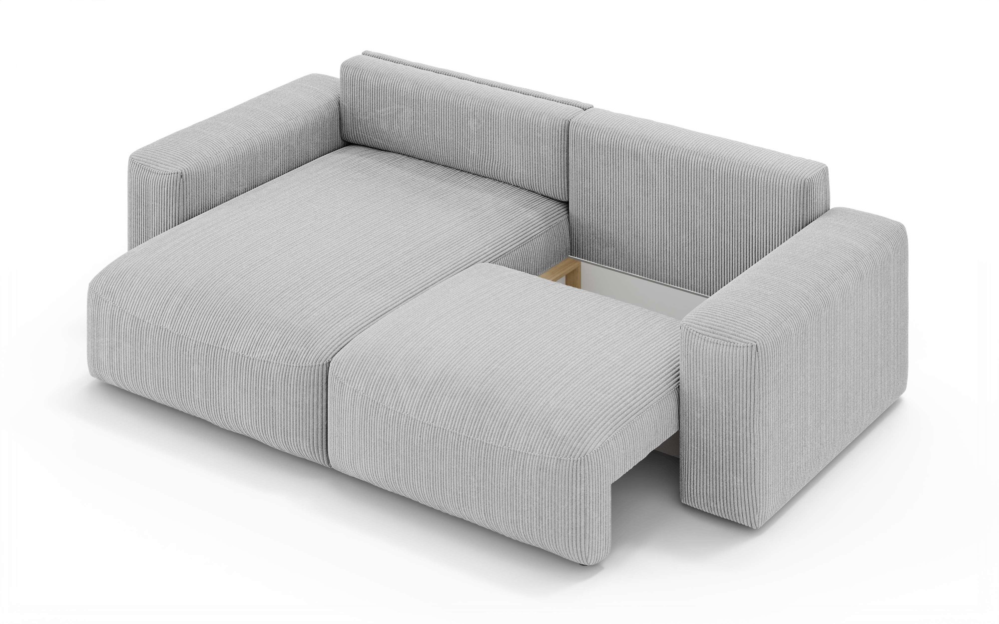 OTTO home Ecksofa »MATTS Schlafsofa mit Bettkasten, Maße B/T/H: 265/159/89 cm«, L-Form mit Recamiere rechts oder links, hoher Sitzkomfort