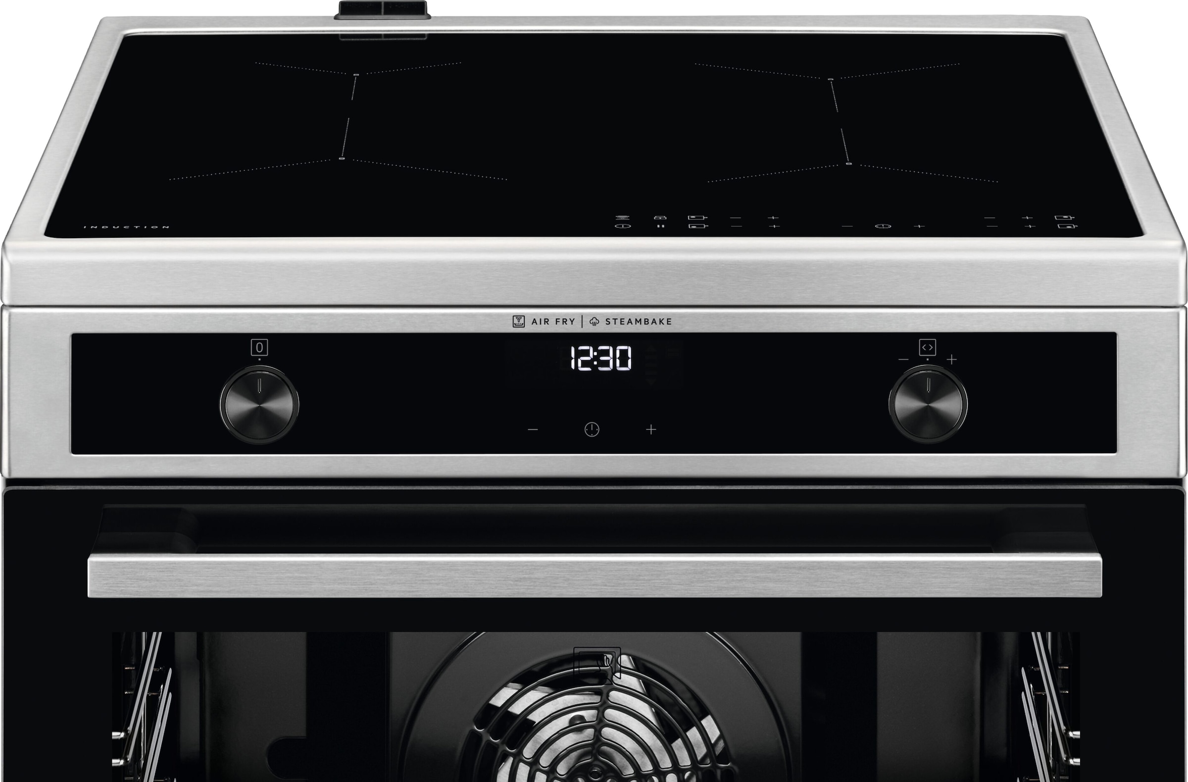AEG Induktions-Standherd »CIB6643BBM«, mit Teleskopauszug nachrüstbar, SteamBake – mit Feuchtigkeitszugabe