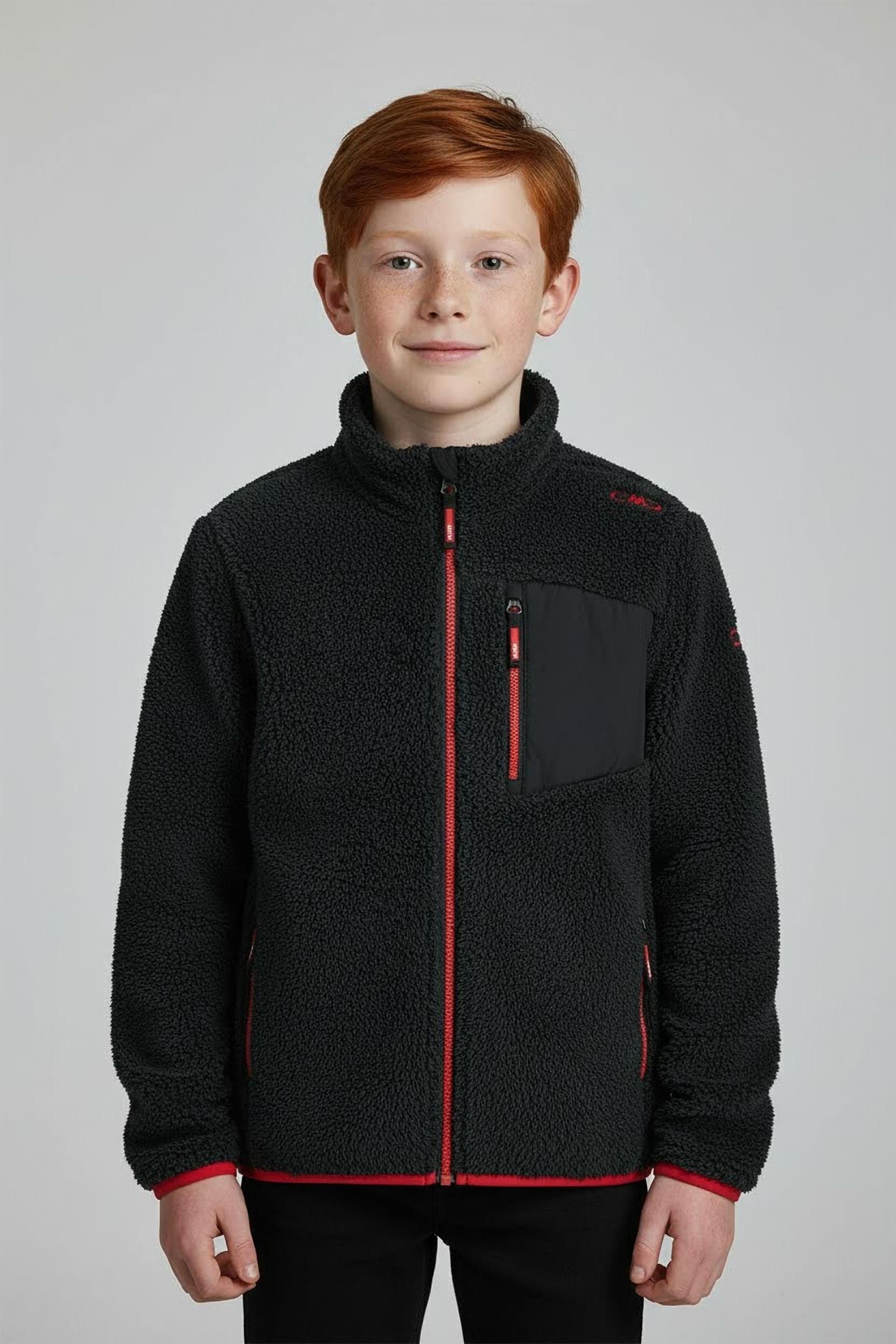 CMP Fleecejacke mit Reißverschluss, atmungsaktives Material, lange Ärmel