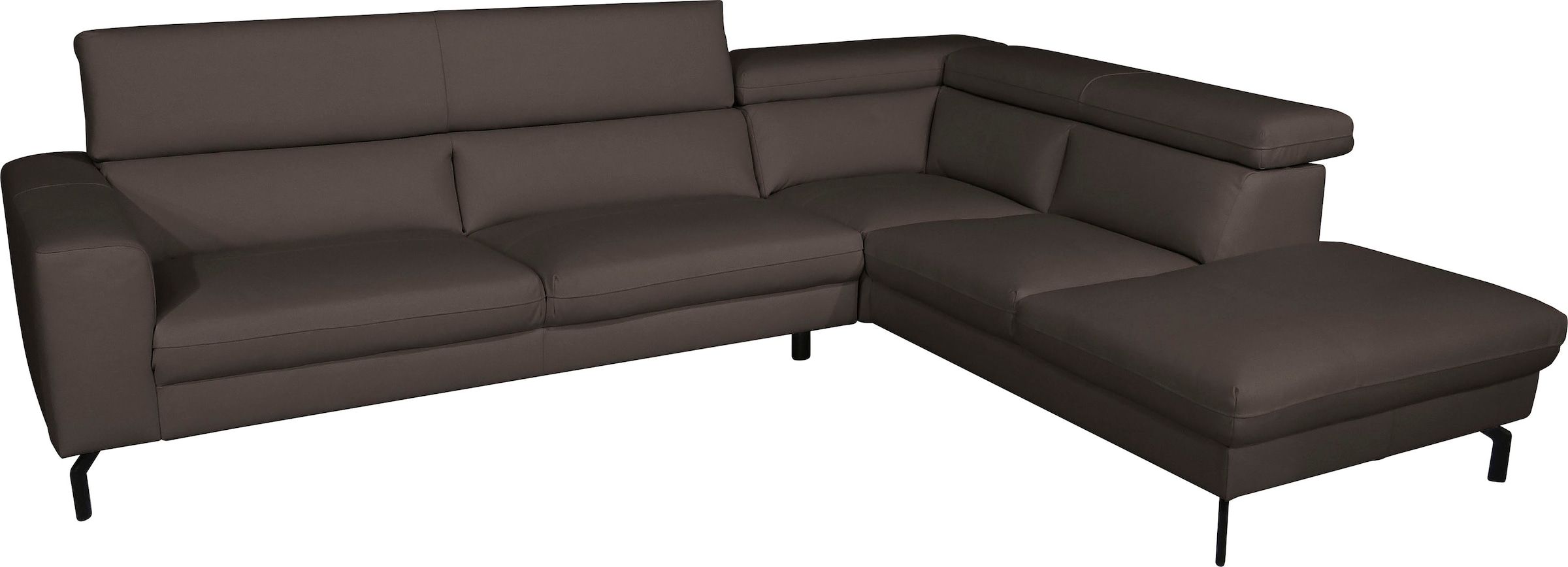Places of Style Ecksofa "Olanta, L-Form", mit verstellbaren Kopfstützen günstig online kaufen