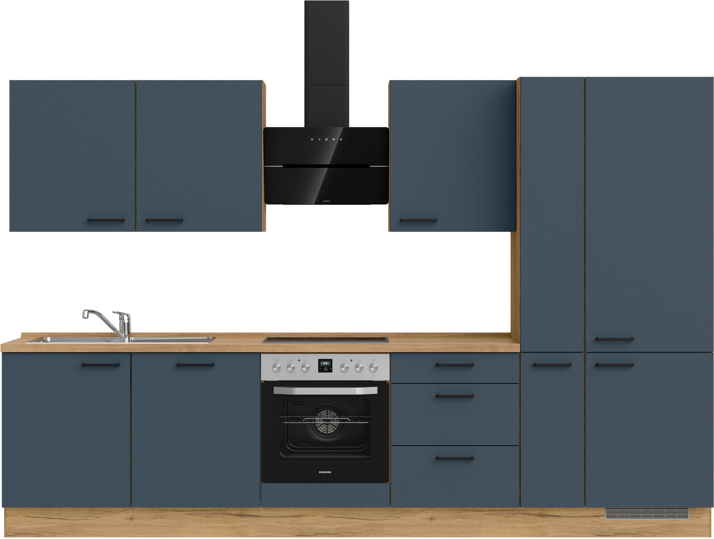 nobilia Küchenzeile ""Easytouch II", NEU: individuell anpassbar mit gratis Profi-Beratung" vormontiert, Breite 330 cm, Ausrichtung wählbar, wahlw. mit E-Geräten