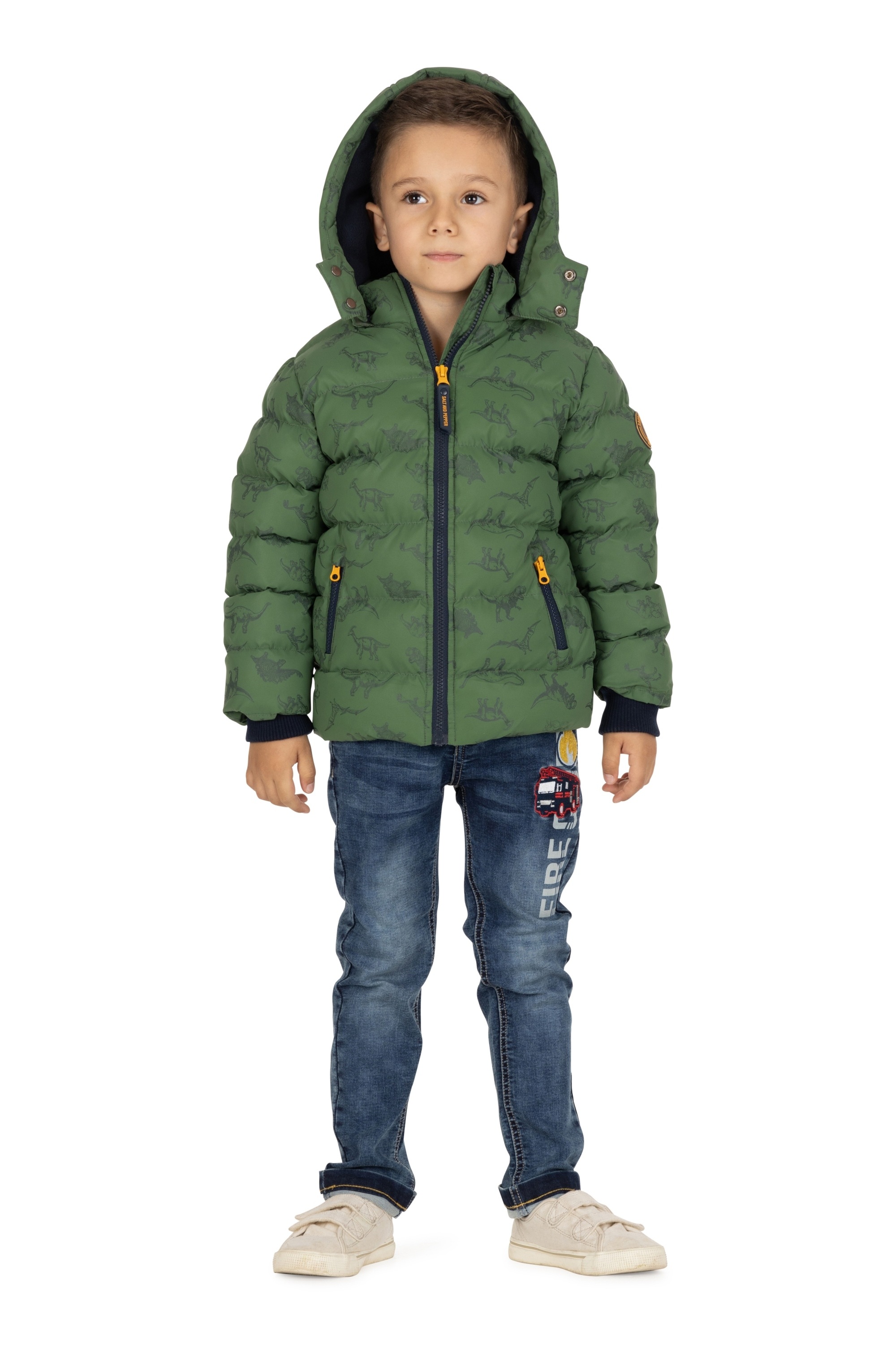 SALT AND PEPPER Steppjacke »Dinoprint«, mit komplett reflektierendem Druck