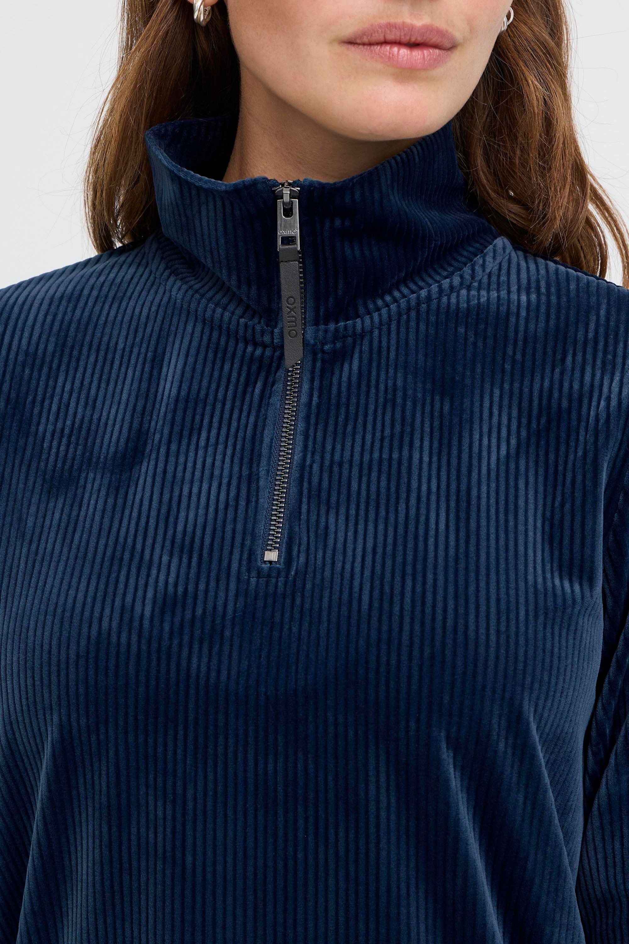 OXMO Sweatkleid »Sweatkleid OXEBBA HALFZIP«
