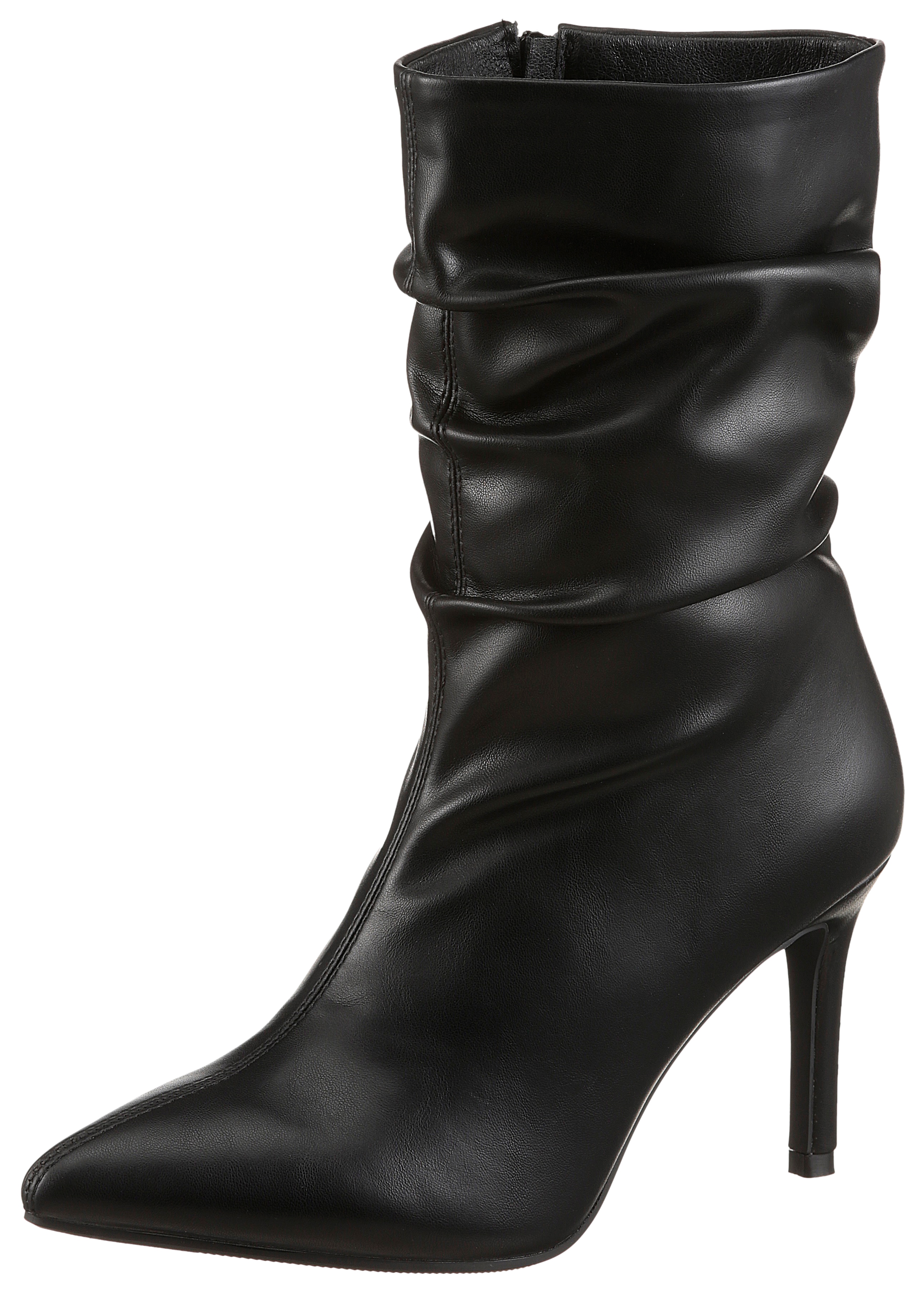 Aniston SHOES Stiefelette mit Raffungen am slouchy Schaft