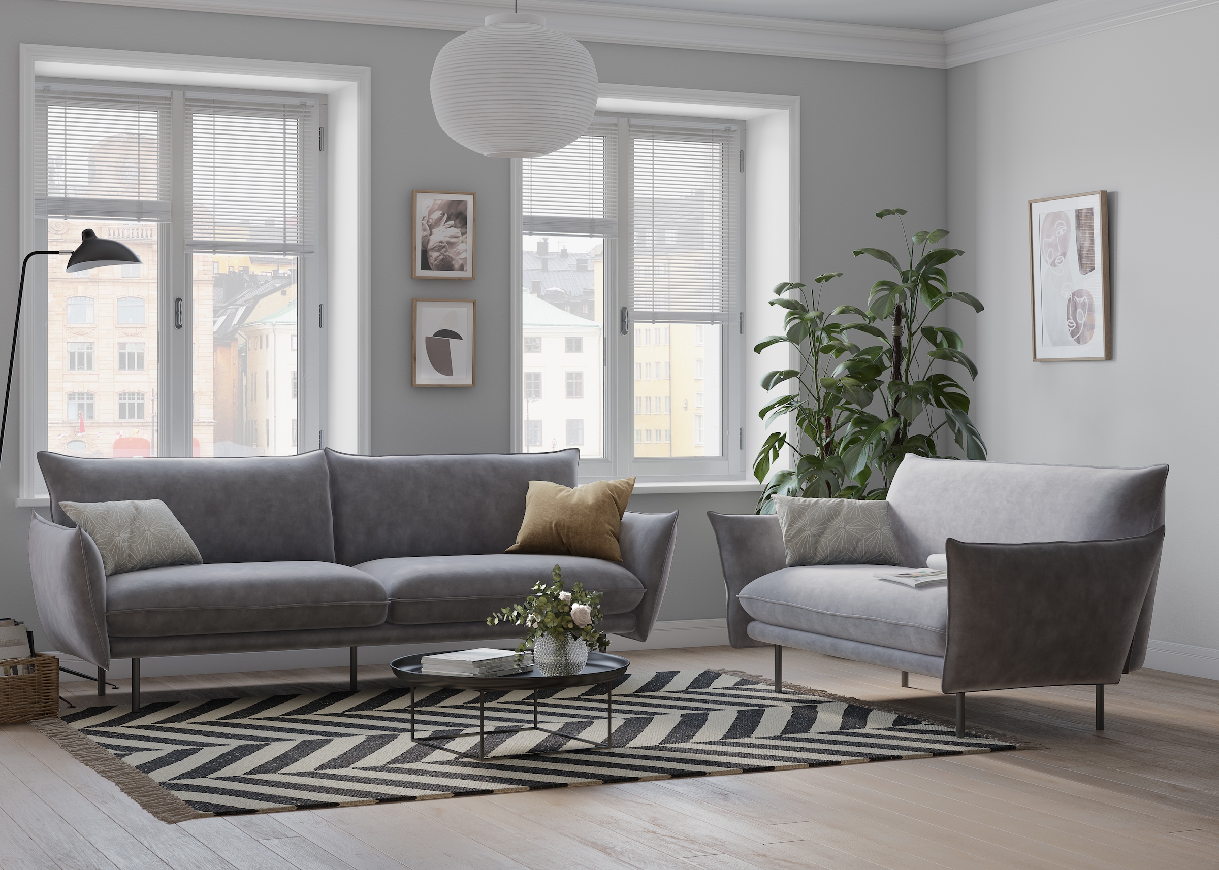 andas 3-Sitzer »Stine«, Besonderes Design durch Kissenoptik und Keder, by Morten Georgsen
