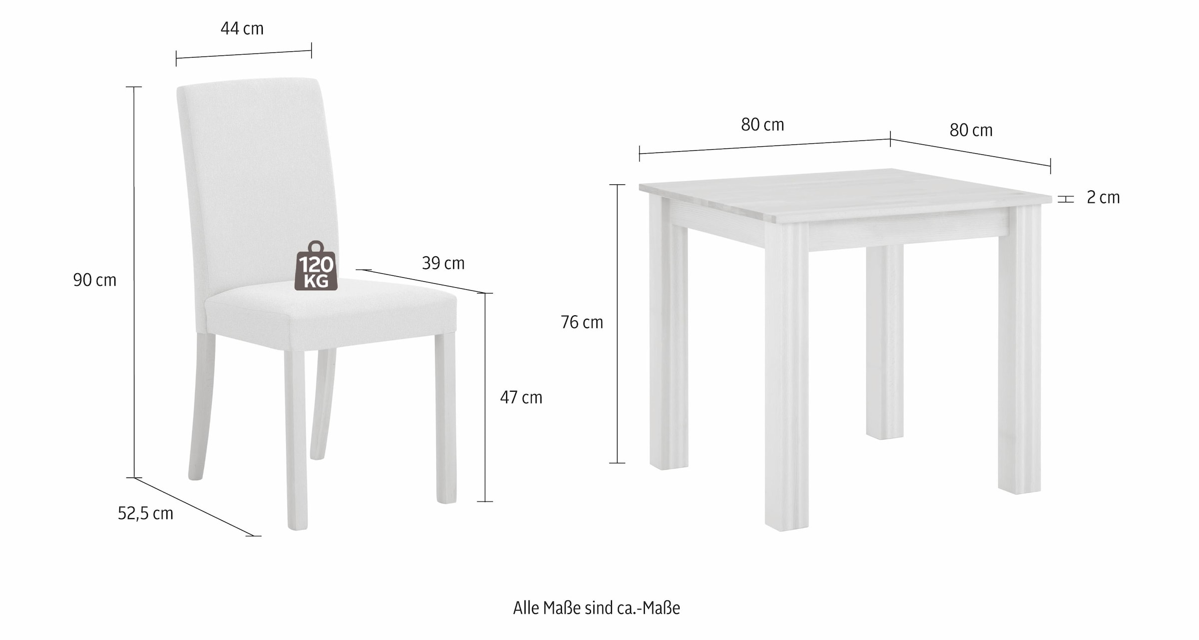 Home affaire Essgruppe, (Set, 3 tlg.)