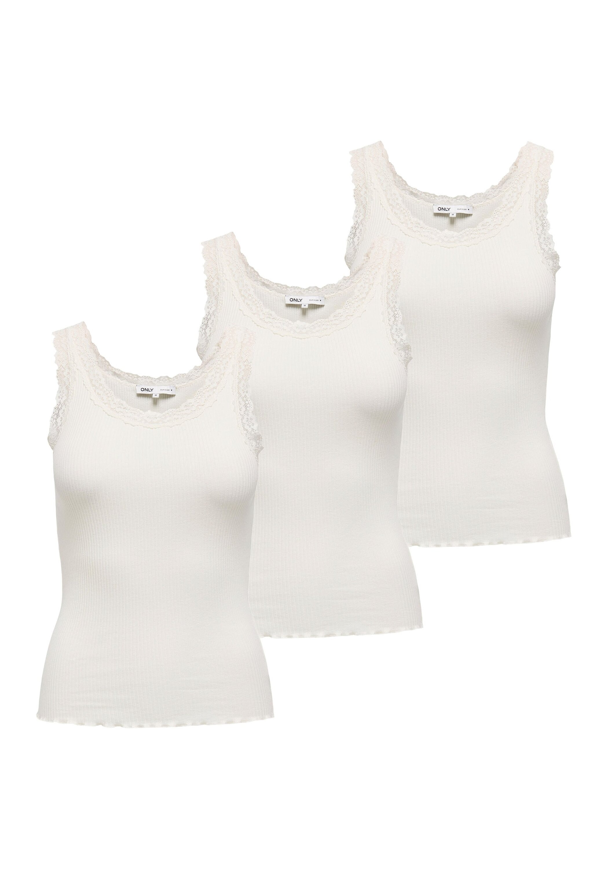 ONLY T-Shirt "T-Shirt ONLSARA SHARAI LIFEW TANK TOP 3P 3er Pack" 3