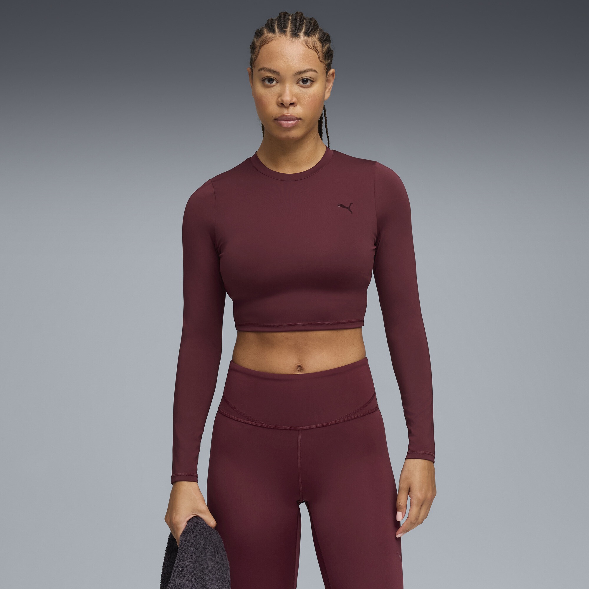 PUMA Trainingsshirt "PUMA SHAPE Cropped Langarm-Top Damen" günstig online kaufen