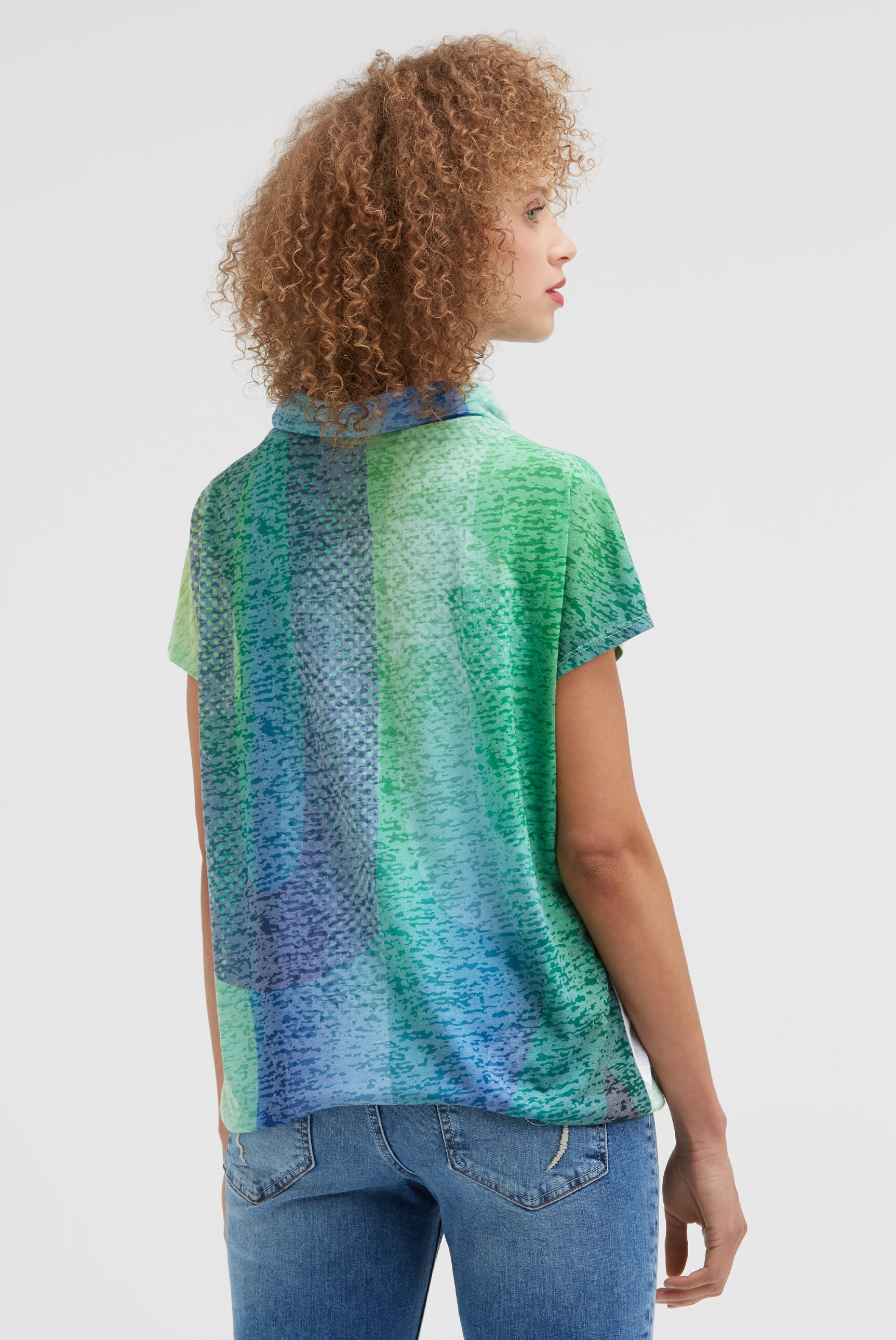 SOCCX Rundhalsshirt mit Gummizug im Saum