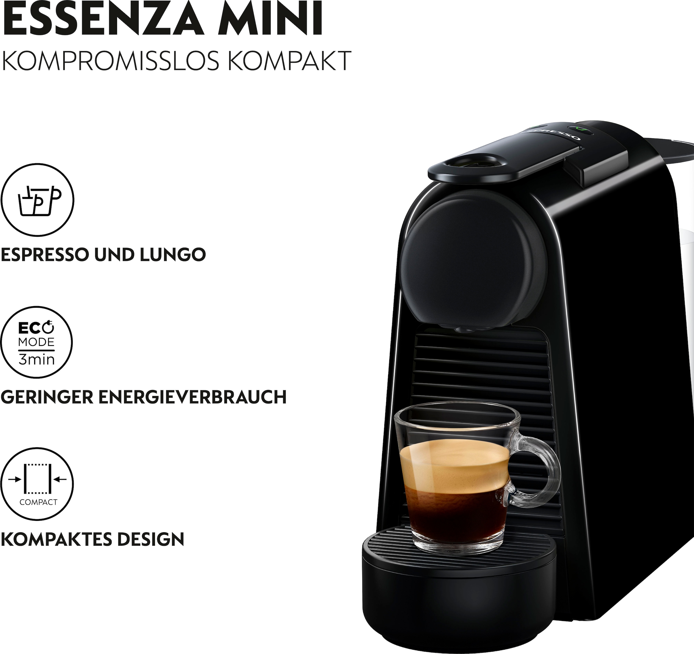 Nespresso Kapselmaschine »Essenza Mini EN85.R von DeLonghi, Red«, inkl. Willkommenspaket mit 7 Kapseln