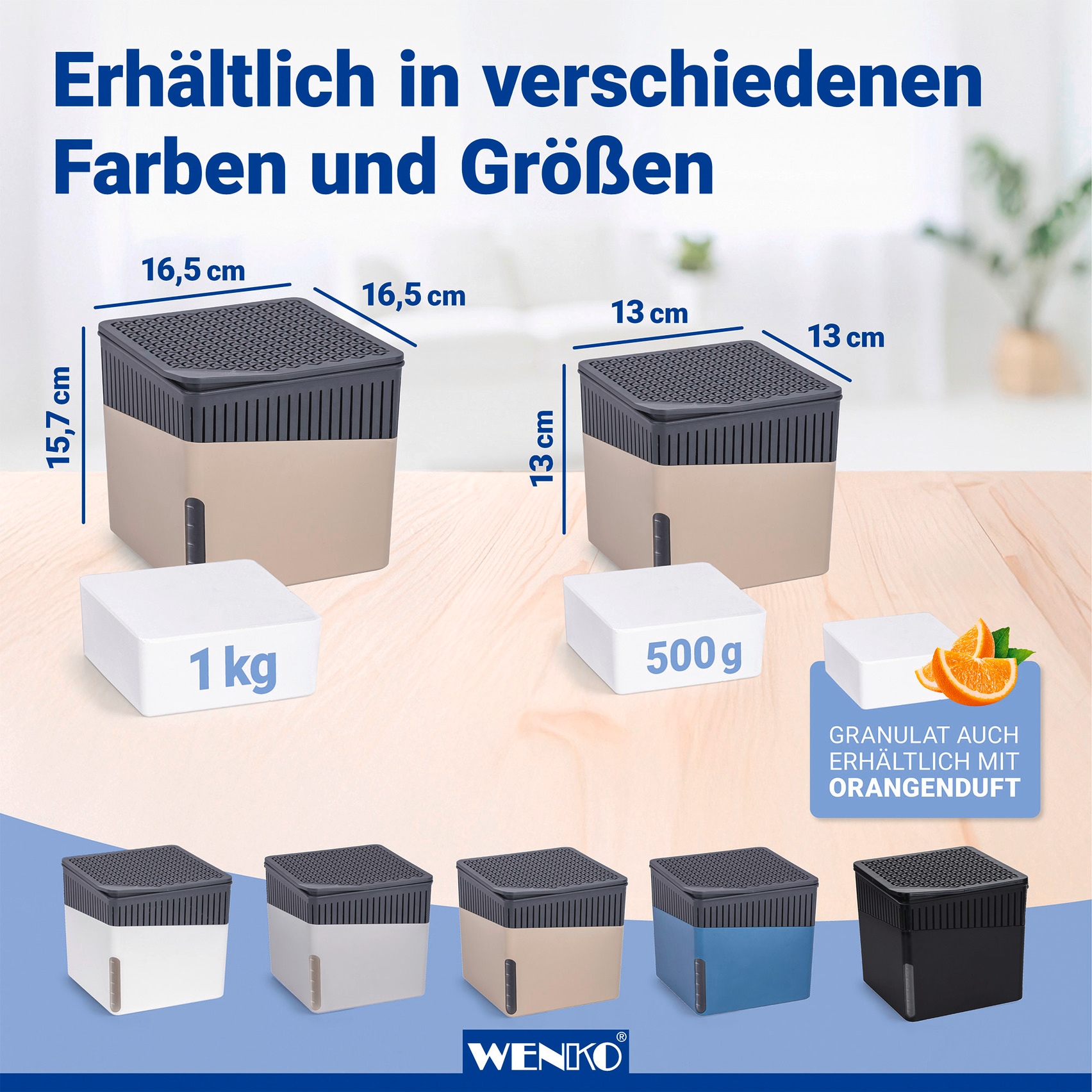WENKO Luftentfeuchter »Cube« für 40 m³ Räume 2 x 500 g