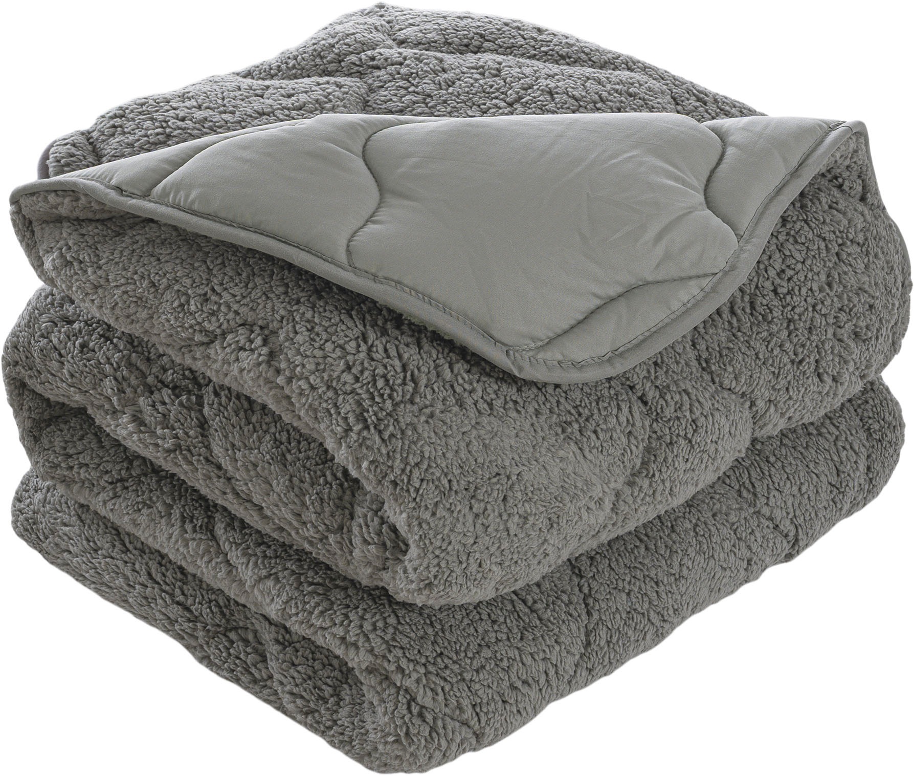 Thumbnail - my home Microfaserbettdecke "Elvia, Teddy Plüsch Bettdecke" warm 1 Stk. tlg. Warme Winter Uni Bettdecke