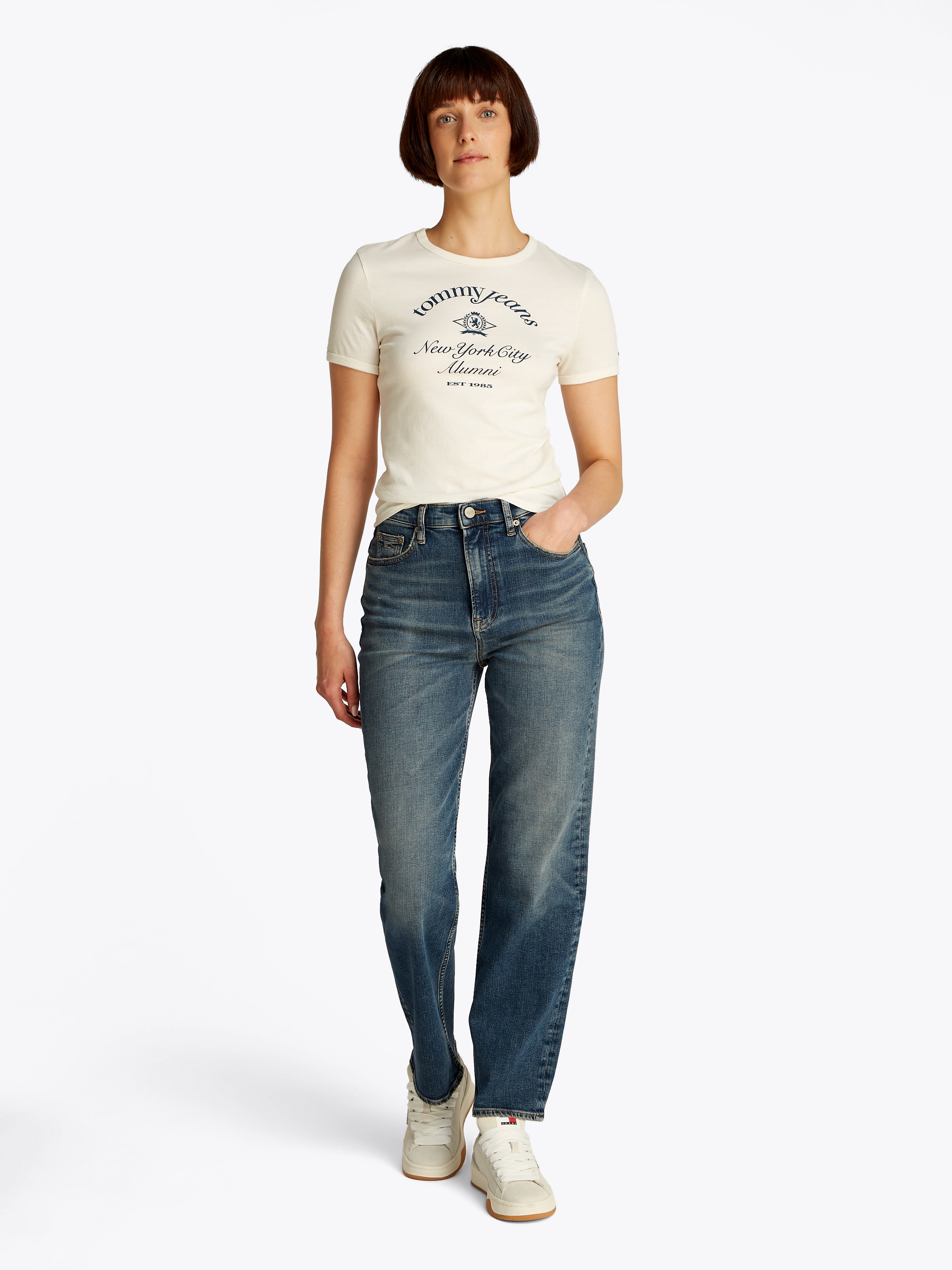 Tommy Jeans Straight-Jeans »LAYLA HR SLIM STR«, in Knöchellänge