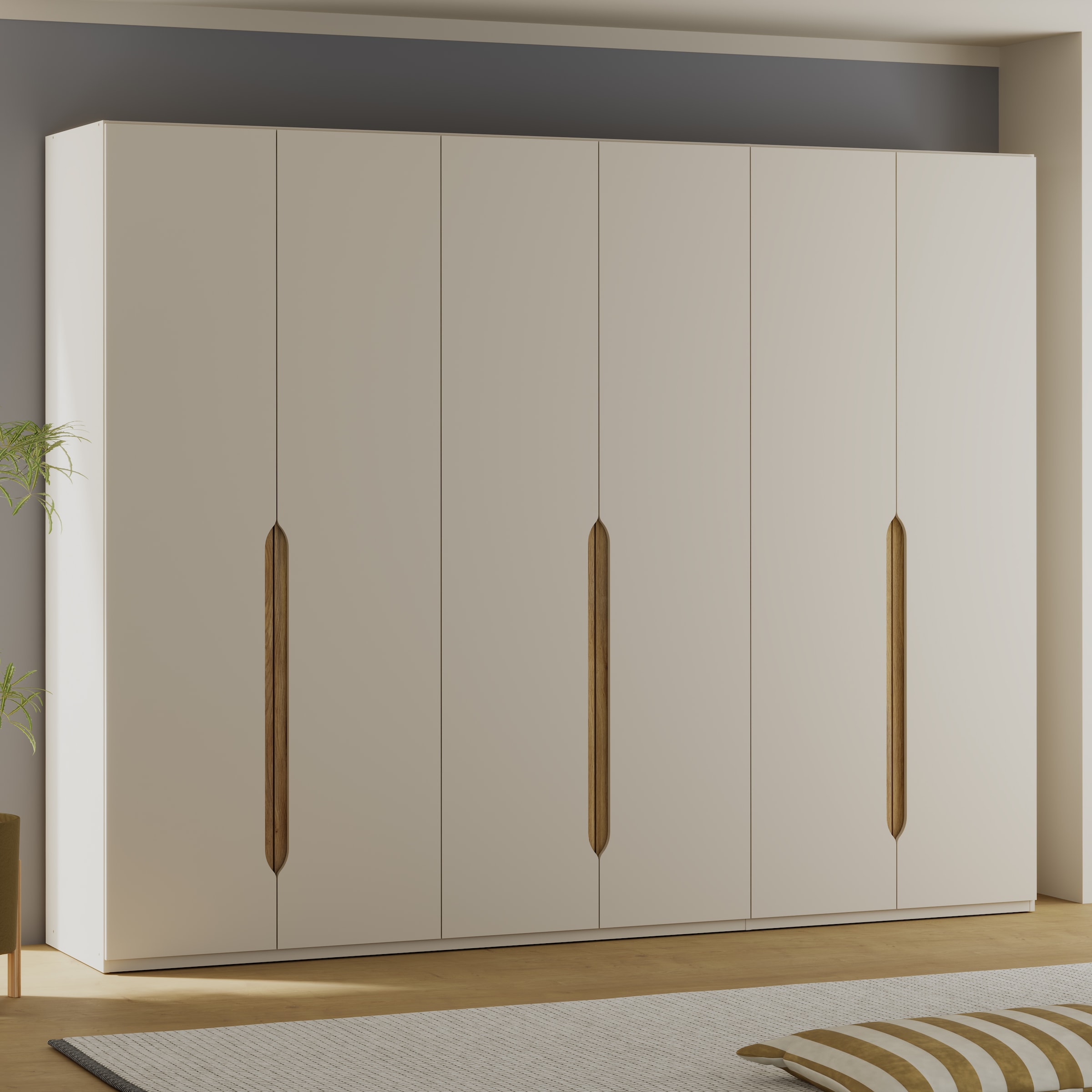 FORTE Drehtürenschrank, Höhe 2,10 mtr., stehende Montage, Grifflos