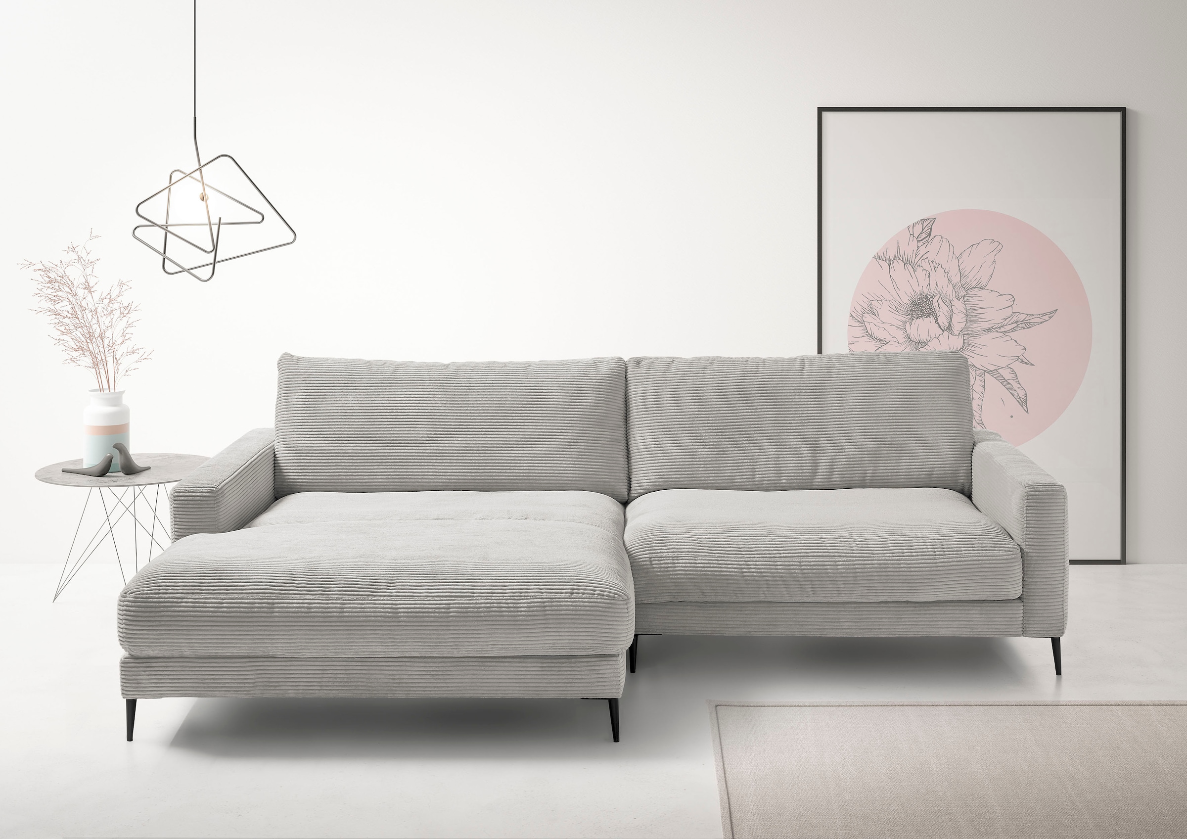 Home affaire Ecksofa "Downtown, B/T/H: 272/190/84 cm L-Form" weicher Sitzko günstig online kaufen