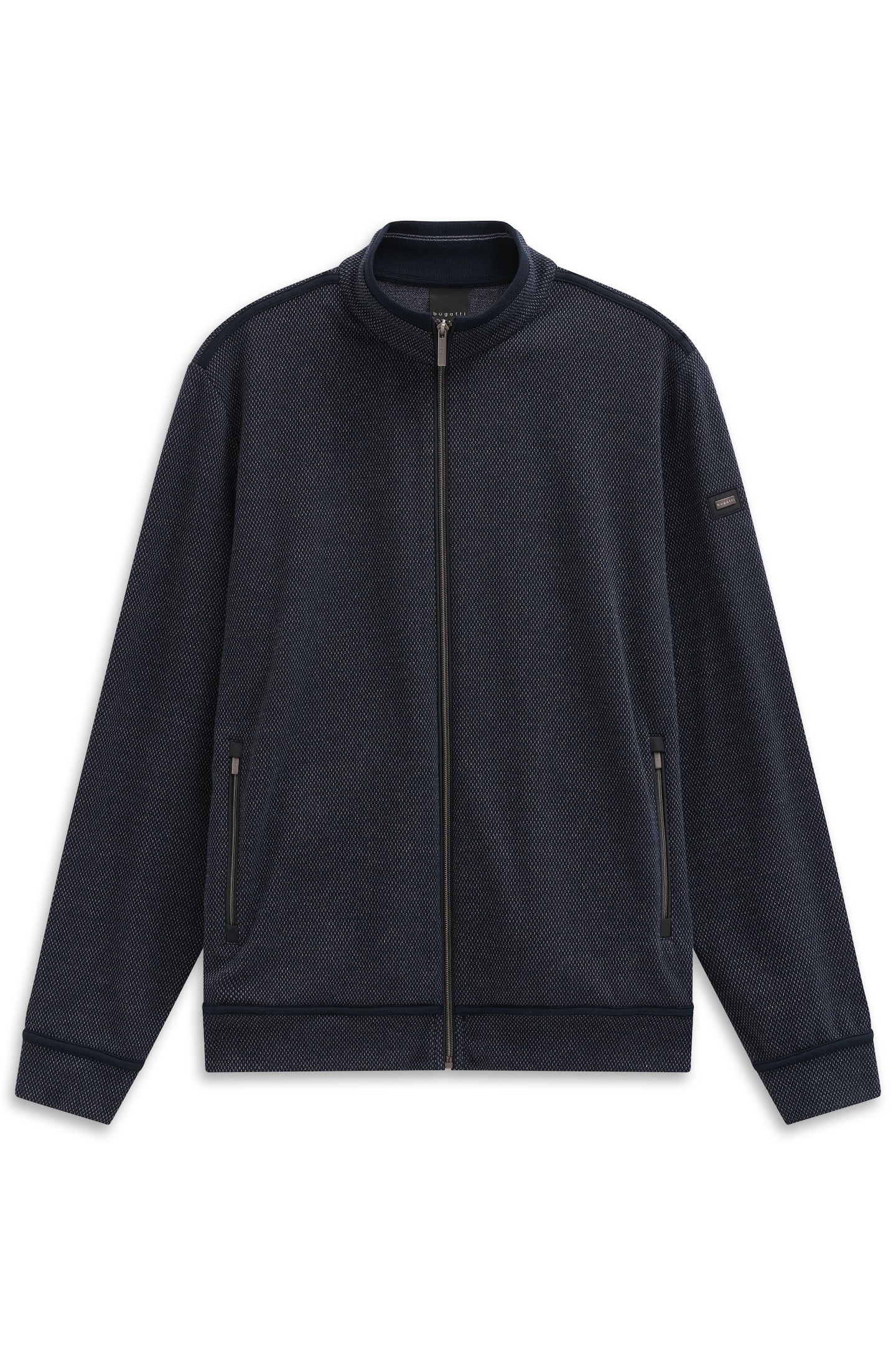 bugatti Sweatjacke »Modern Fit«, mit Stehkragen und aus Baumwollmix