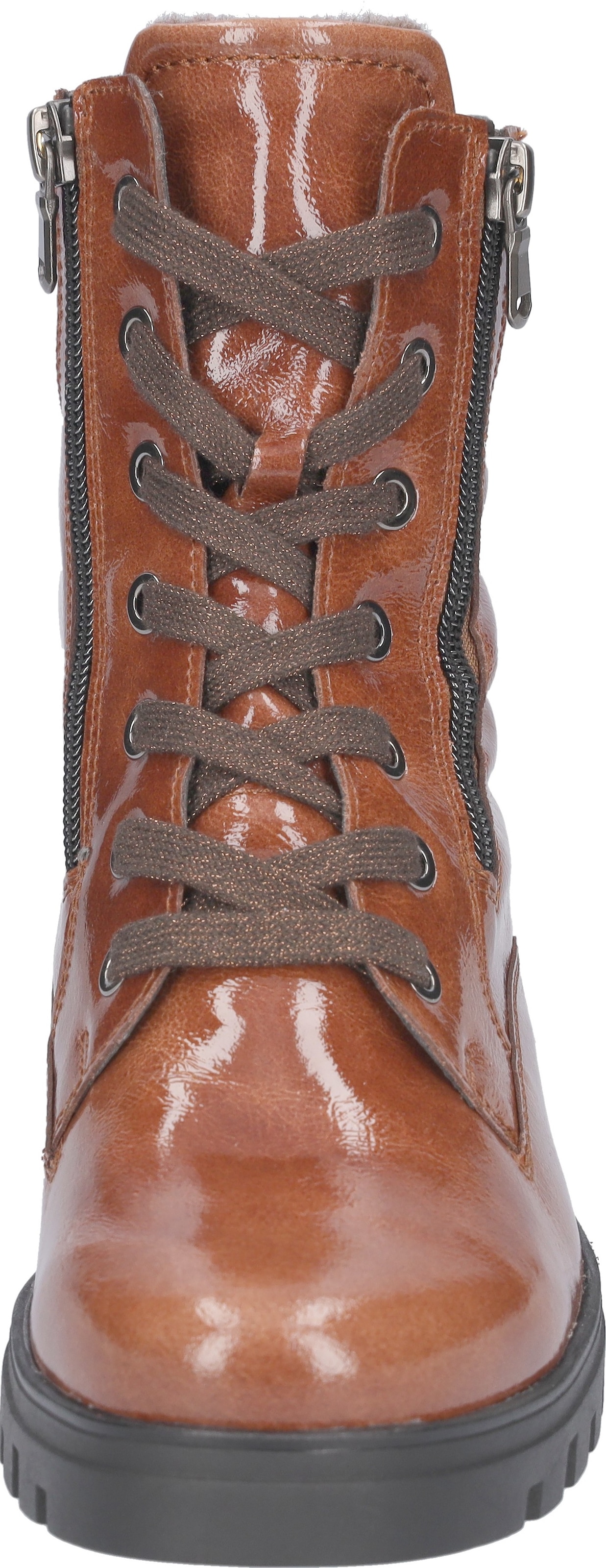 Waldläufer Schnürstiefelette »H-SERENA«, Schnürboots, Lackstiefelette, in Bequemweite G (=weit)