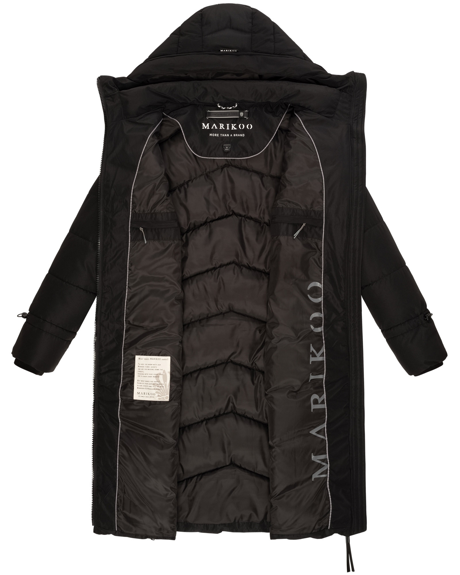 Marikoo Winterjacke »Tomomii XVI«, warmer Winter Stepp Mantel mit Kapuze