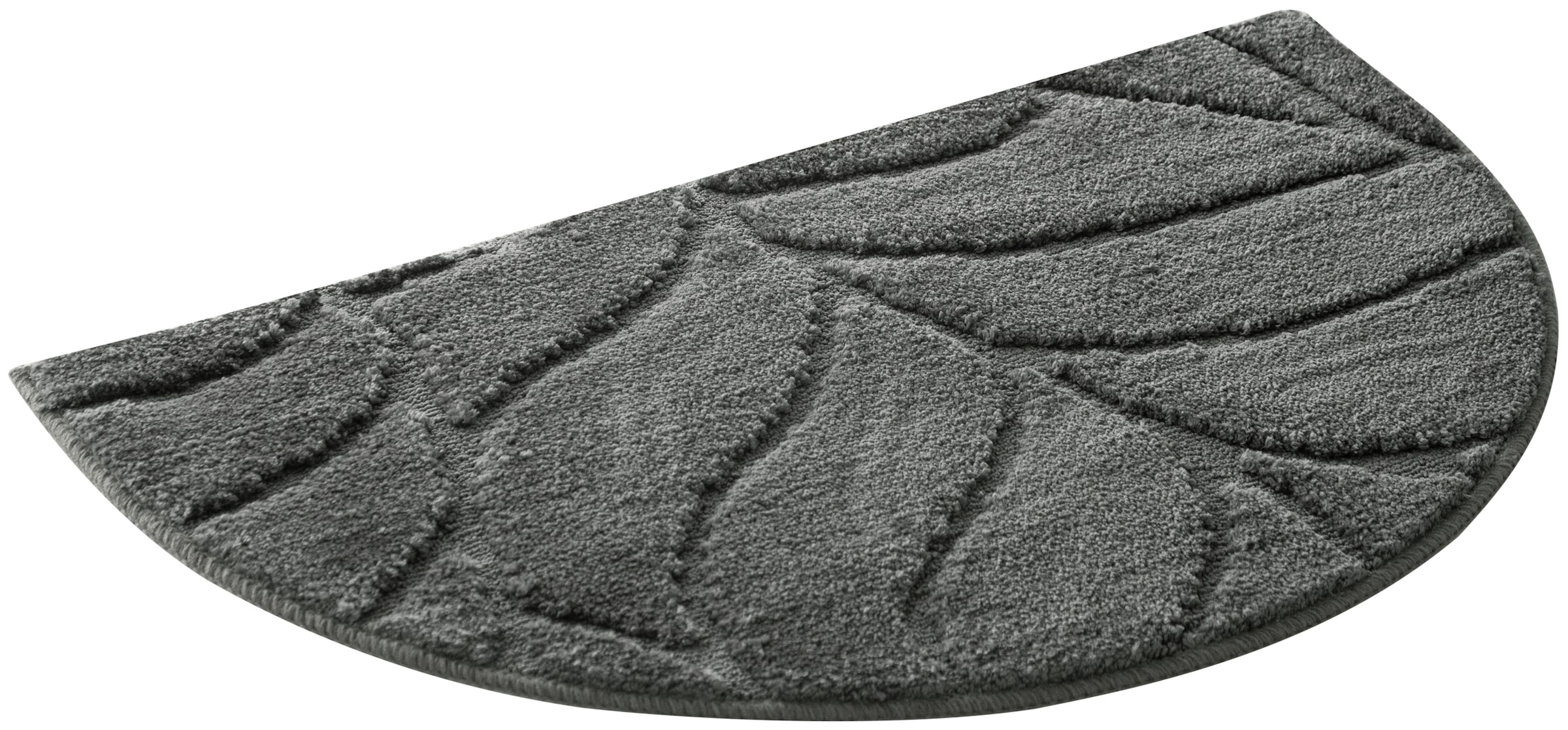 my home Badematte »Epense, Badvorleger, Badezimmer Teppich, Duschmatte mit Blattstruktur«, rutschhemmend beschichtet, fußbodenheizungsgeeignet-schnell trocknend, Badteppich, Uni, Blätter, Hoch-Tief, verschiedene Farben und Größen