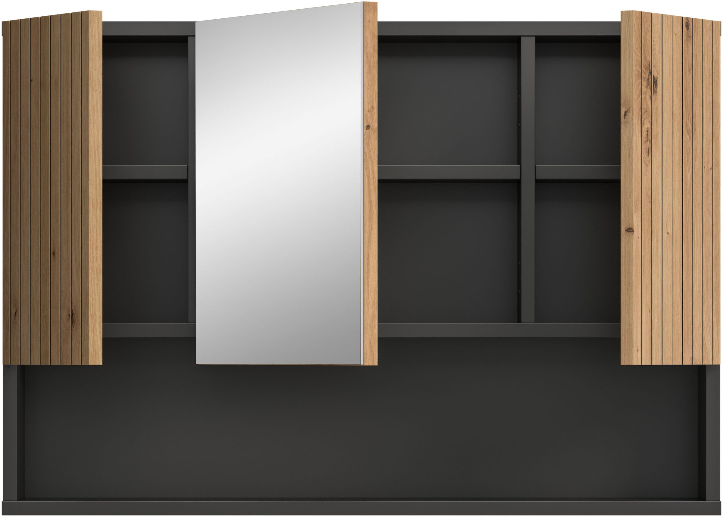 welltime Spiegelschrank »MANI, Spiegeltür, 1 offenes Fach, 3 Türen« 1 Stk. tlg. Spiegelschrank, Bad-Spiegel, Badezimmerspiegel, Spiegel, Bad