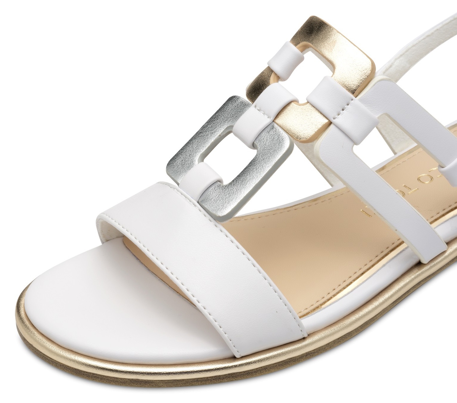 MARCO TOZZI Sandalette, Blockabsatz, Sommerschuh, Riemchensandale im Metall günstig online kaufen