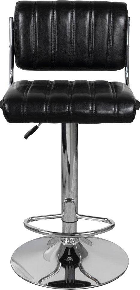 Kayoom Hochstuhl »Barstuhl Midnight 725 2er-Set,in Leder-Optik Barhocker«, (Set), 2 St., pflegeleicht, höhenverstellbar, komfortabel, drehbar