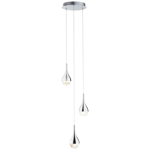 Metall/Glas, Ø LED Brilliant cm warmweiß, Höhe, BAUR chromfarben | 3 143,5 »Frizzante«, lm, Pendelleuchte 1500 cm, 26 flammig-flammig,