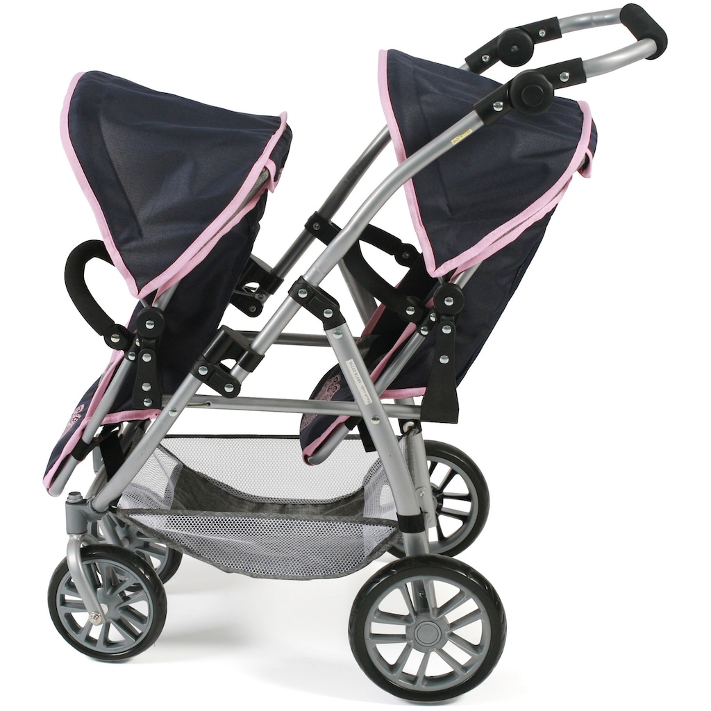 CHIC2000 Puppen-Zwillingsbuggy »Vario, Grau-Navy«