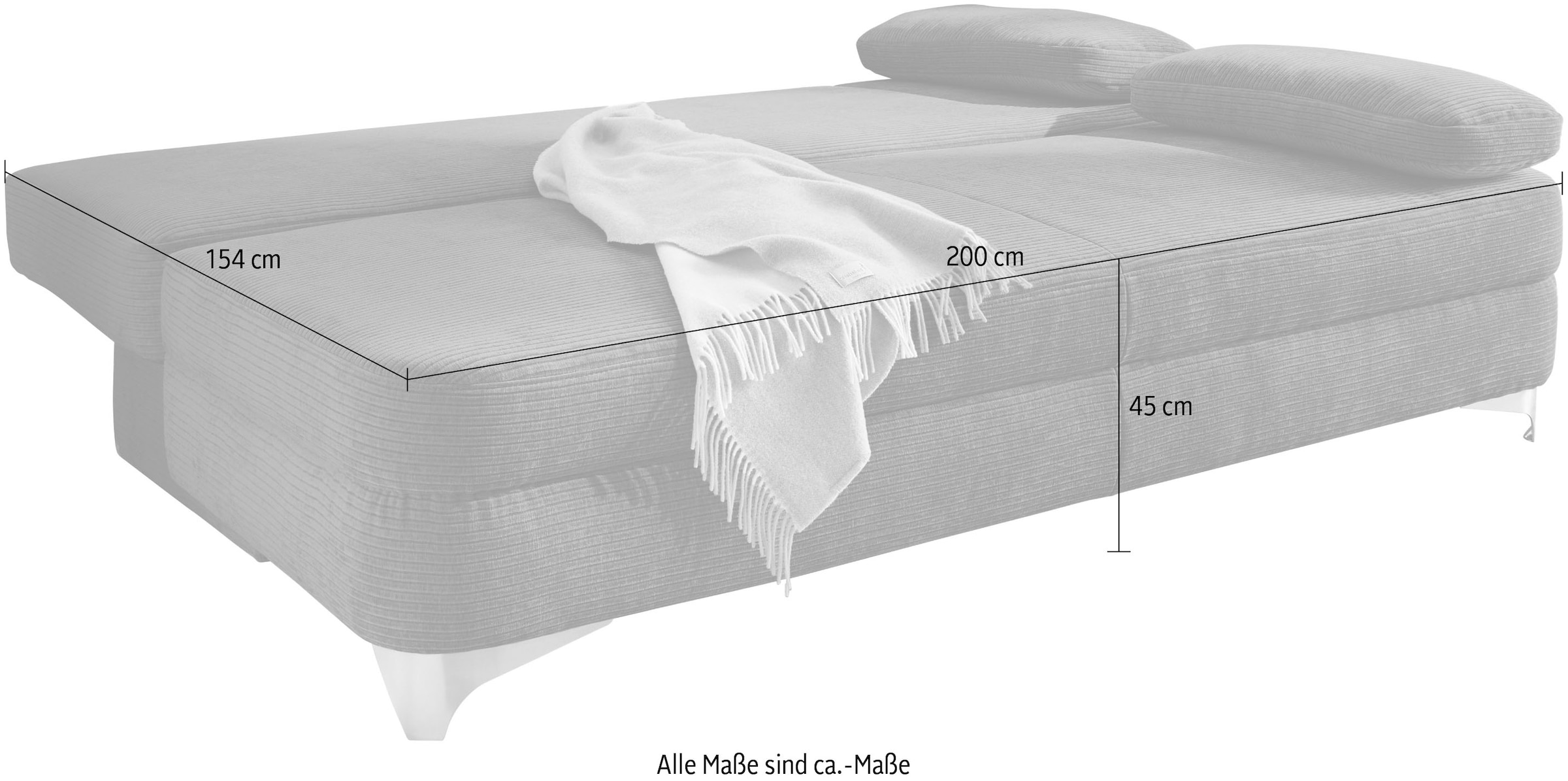 Jockenhöfer Gruppe Schlafsofa »Noah« mit Wellenfederung, Bettkasten, Liegefläche 154x202 cm