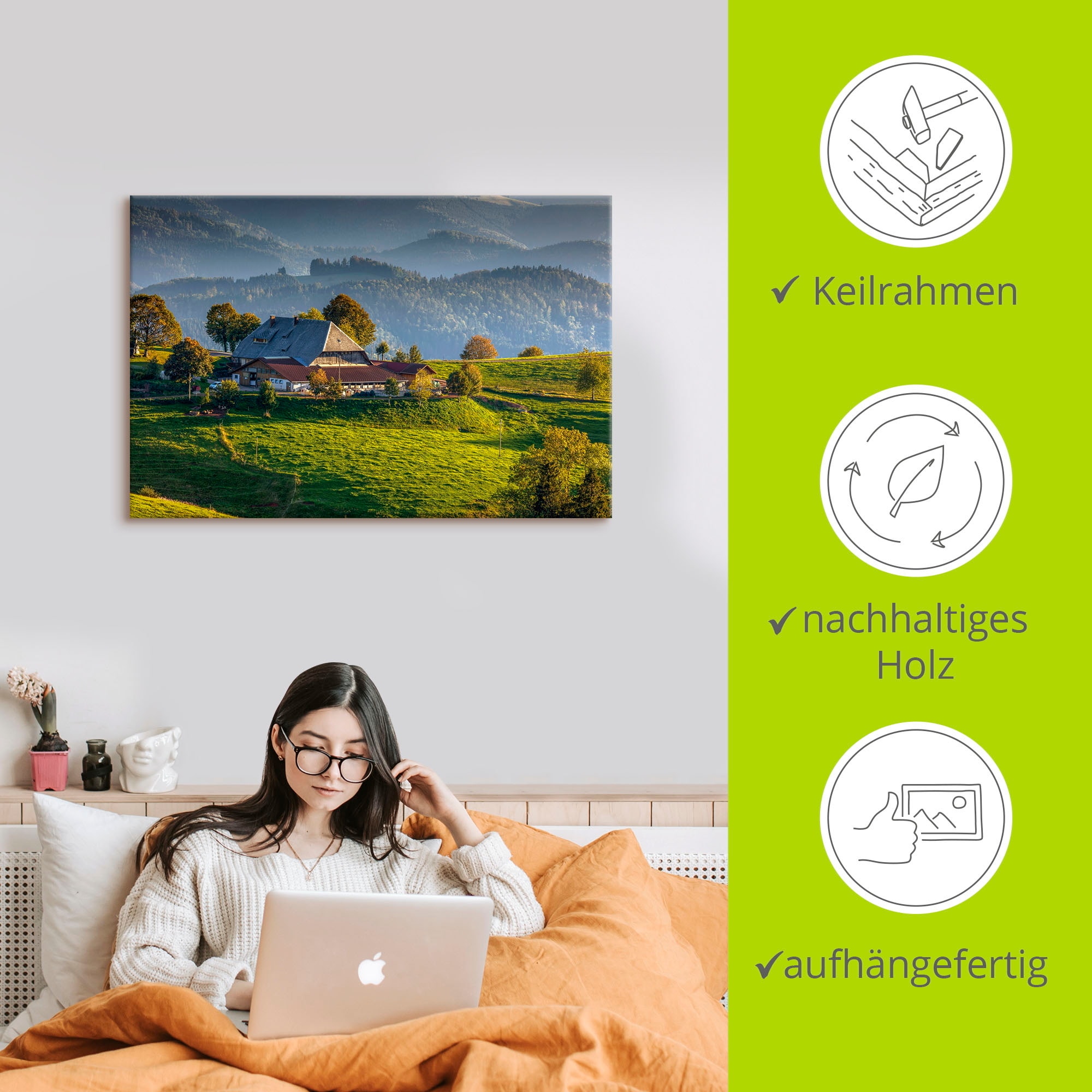 Artland Wandbild »Bauernhof bei St.Peter Schwarzwald« Berge & Alpenbilder 1 Stk. tlg. als Leinwandbild, Poster in verschied. Größen