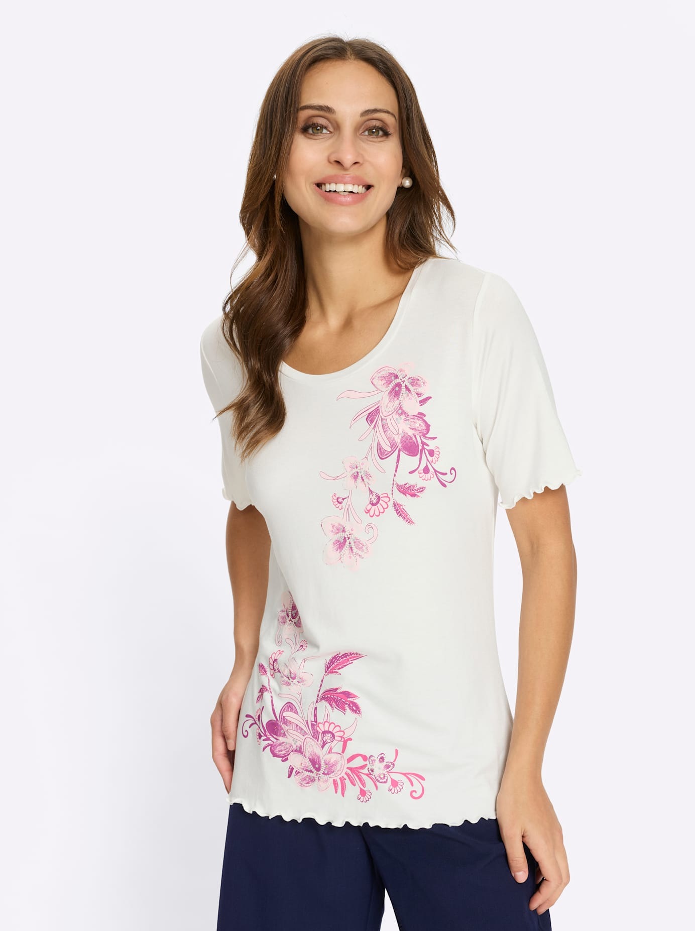 Lady Kurzarmshirt "Rundhals-Shirt" 1 tlg. günstig online kaufen