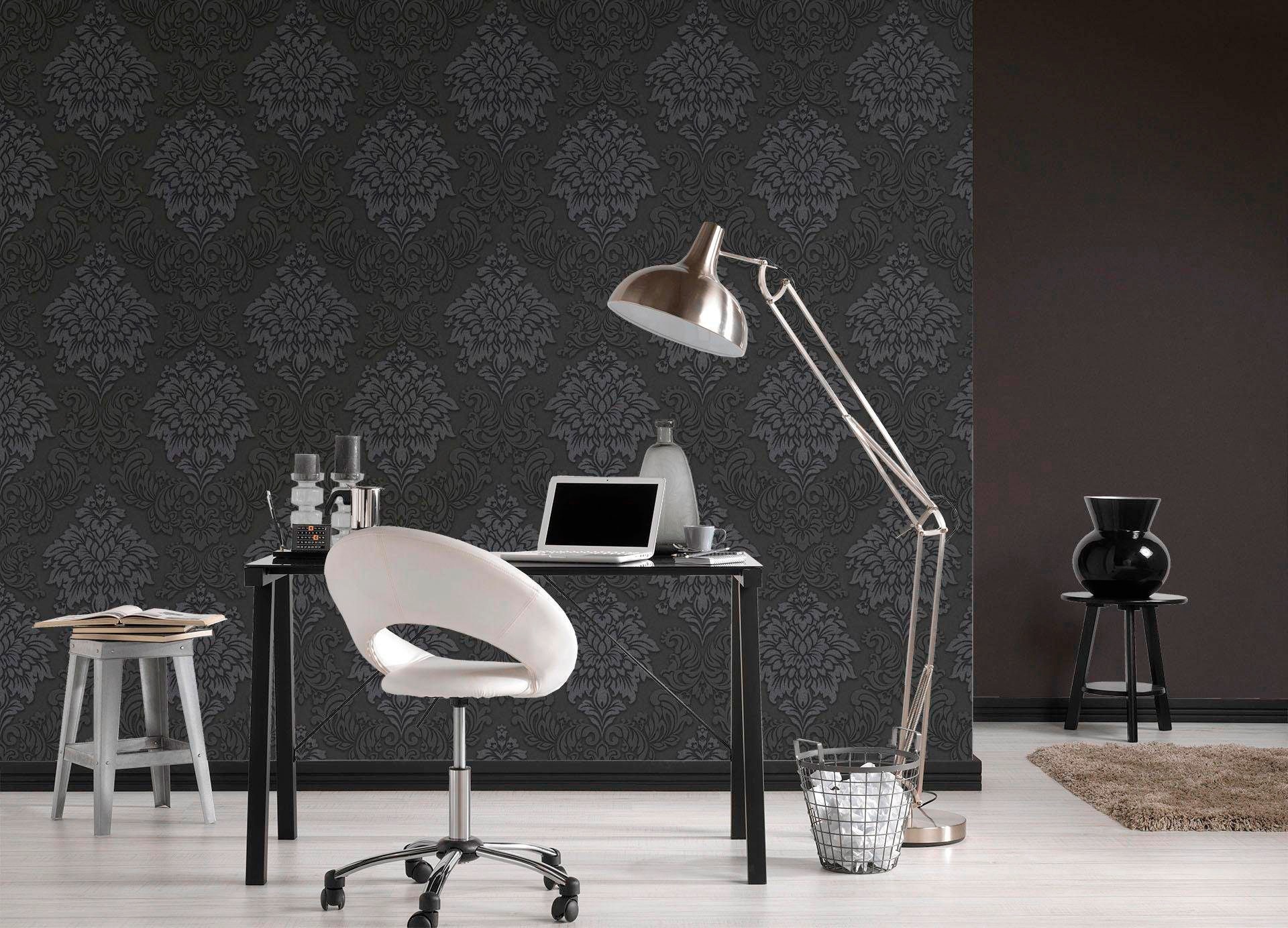 living walls Vliestapete »Metropolitan Stories Lizzy London« einfarbig | uni | unifarben glatt Uni Tapete einfarbig Tapeten Wohnzimmer Schlafzimmer Küche Flur Design