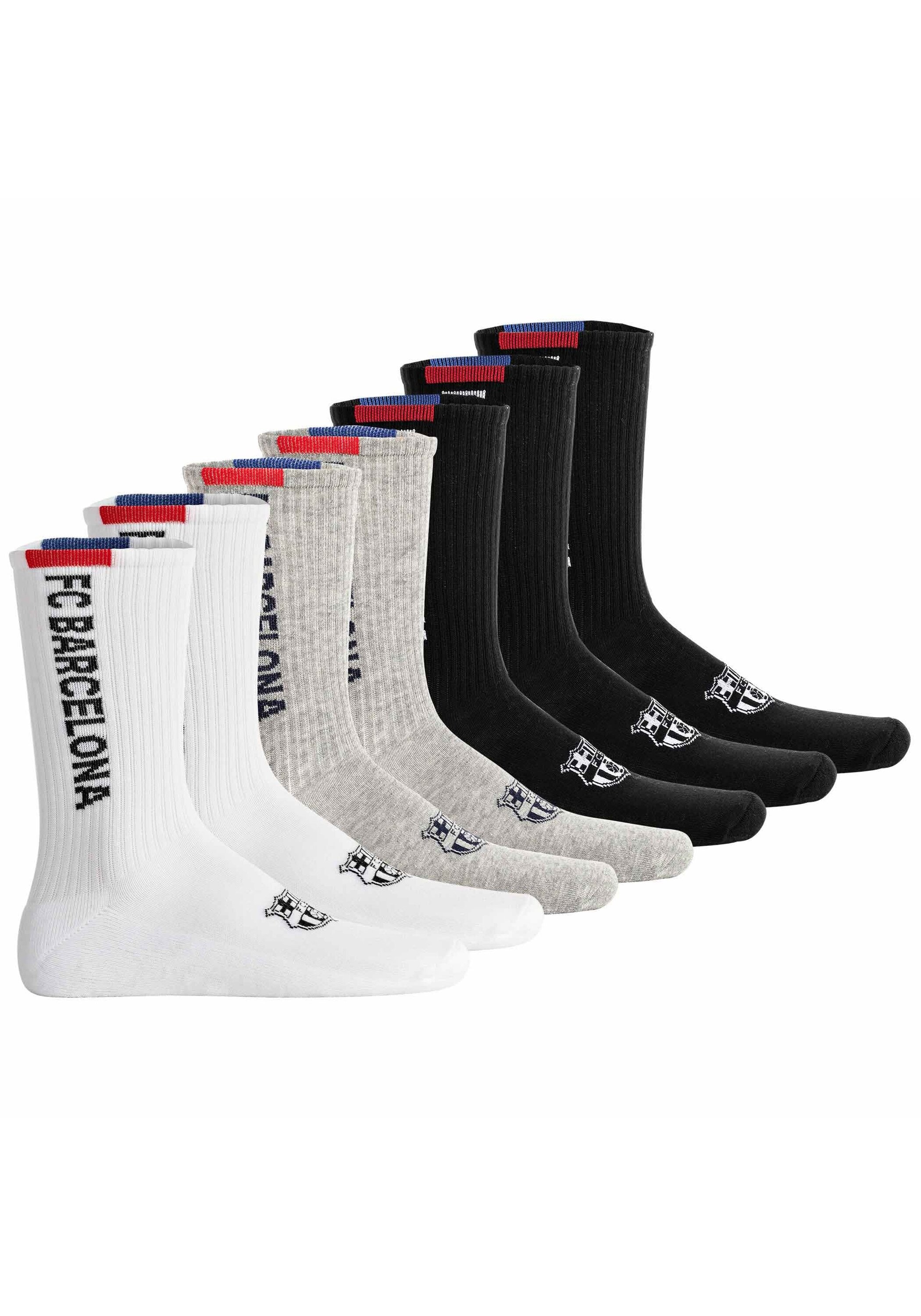 FC Barcelona Kurzsocken "Socken FCB Crew Socks 7-Pack 7er Pack" 7 Paar tlg.