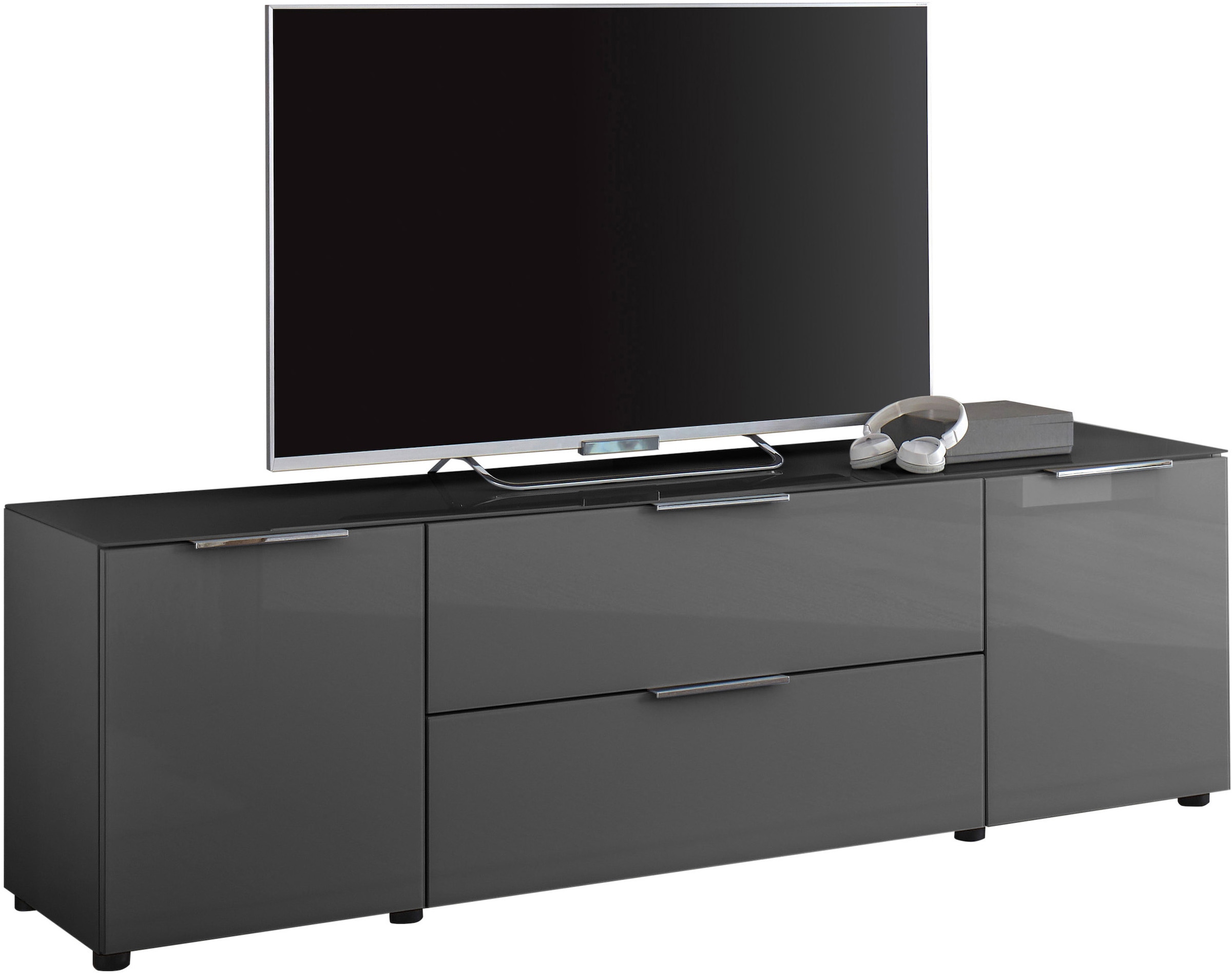HBZ Lowboard »Santorin, BxHxT 180x99x40 cm«, (1 St.), Breite 180cm, Softclose für Türen und Schubkästen, Melaminbeschichtung