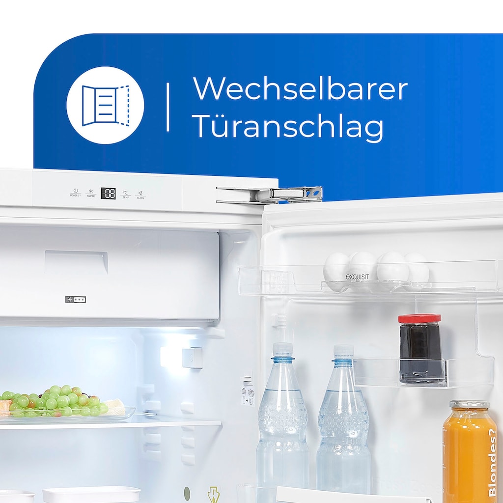 exquisit Einbaukühlschrank »UKS130-4-FE-010E«, UKS130-4-FE-010E, 82,3 cm hoch, 59,5 cm breit