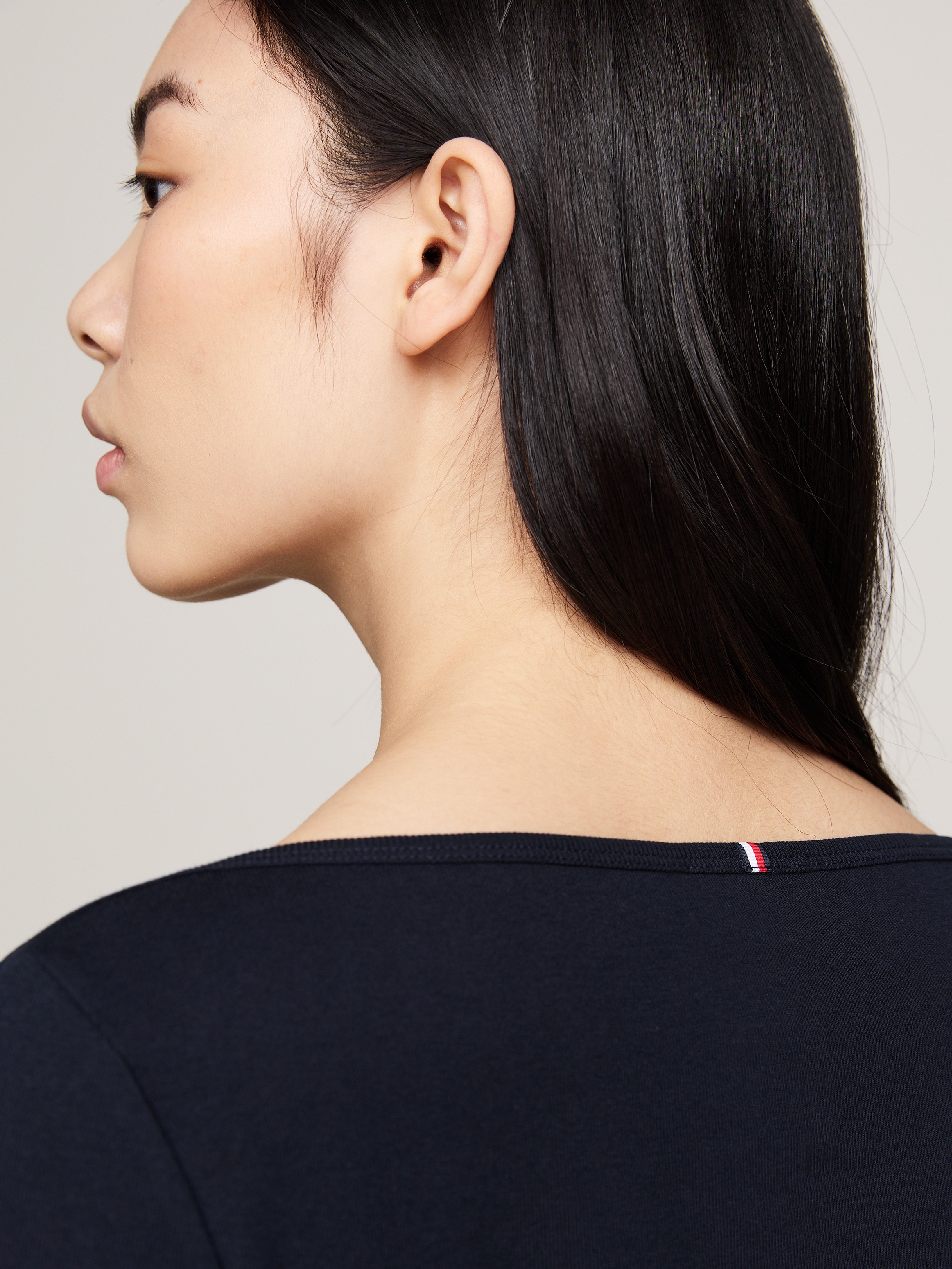 Tommy Hilfiger 3/4-Arm-Shirt »NEW CODY SLIM BOAT-NK 3/4SLV«, mit Logostickerei