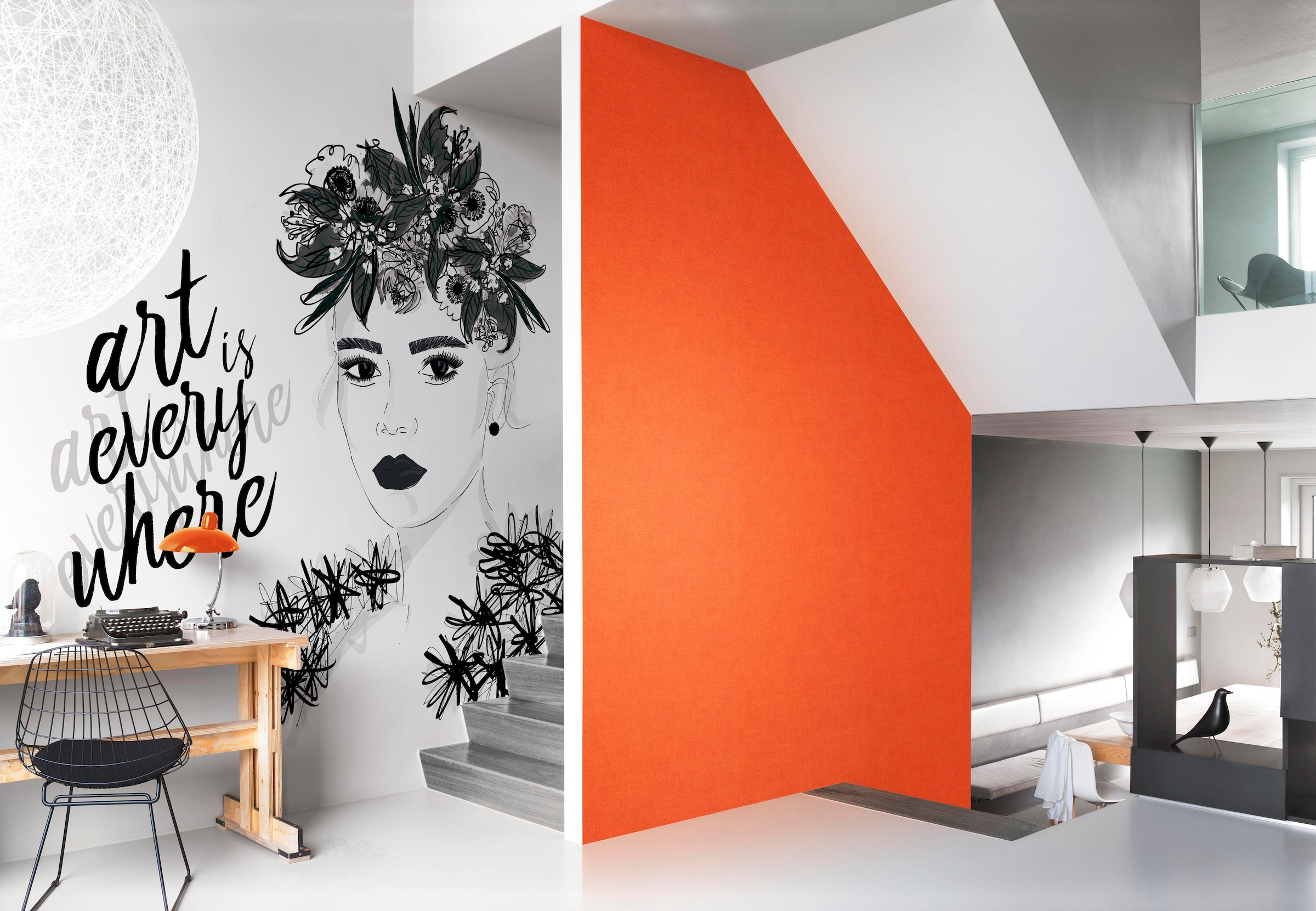 Rasch Fototapete »Young Artists«, gemustert-mit Schrift