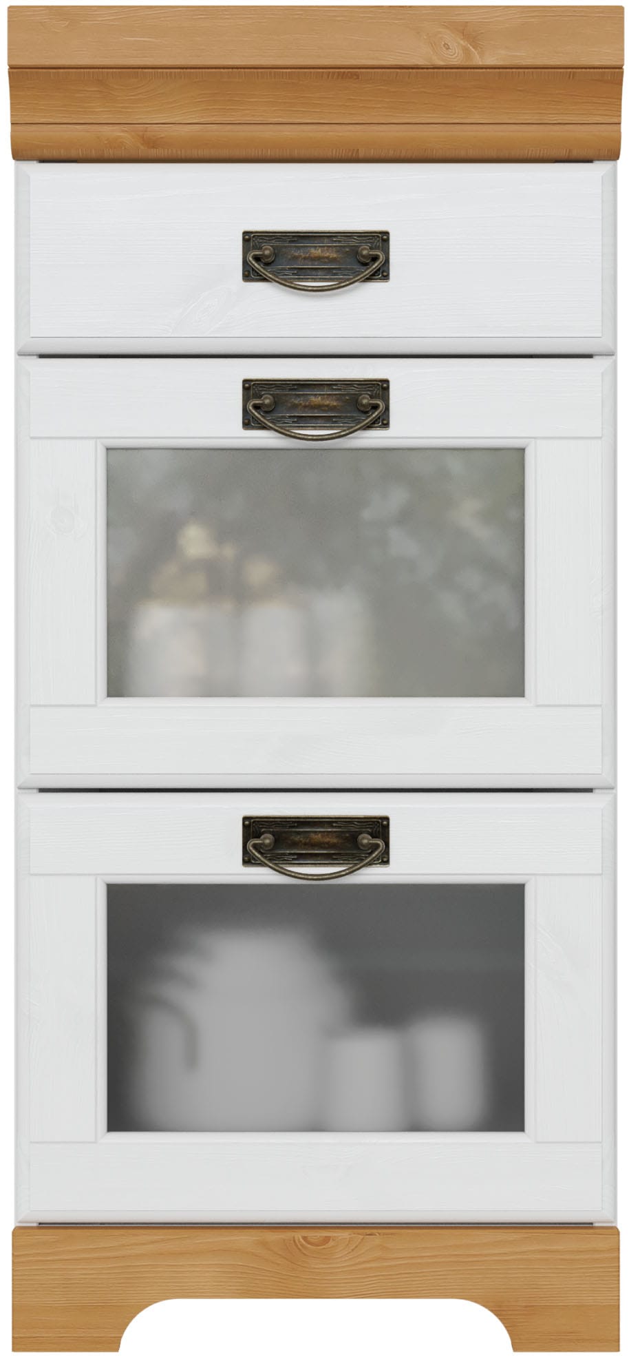 OTTO home Unterschrank "Rügen" Breite 40 cm, FSC zertifiziert, Schubkästen mit Glaseinsatz