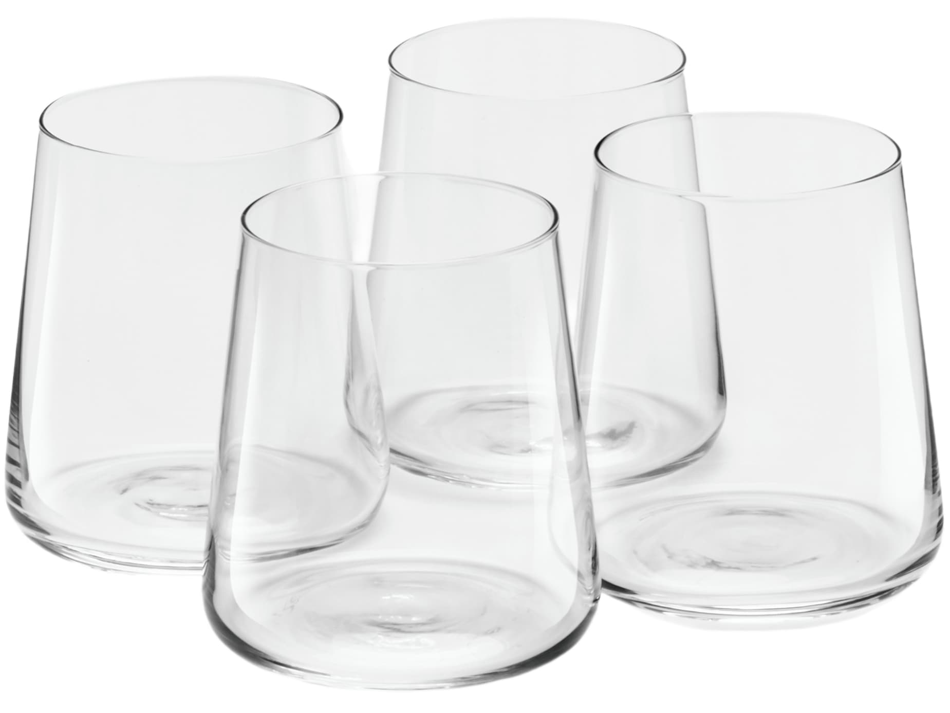 VAN WELL Glas "Ava, Wassergläser 43,0 cl, 4 Stück", Ø 9,5cm x 10,9cm, 430ml, 4 Stk., transparent, Trinkgefäße, Geschenkkarton mit Sichtfenster,