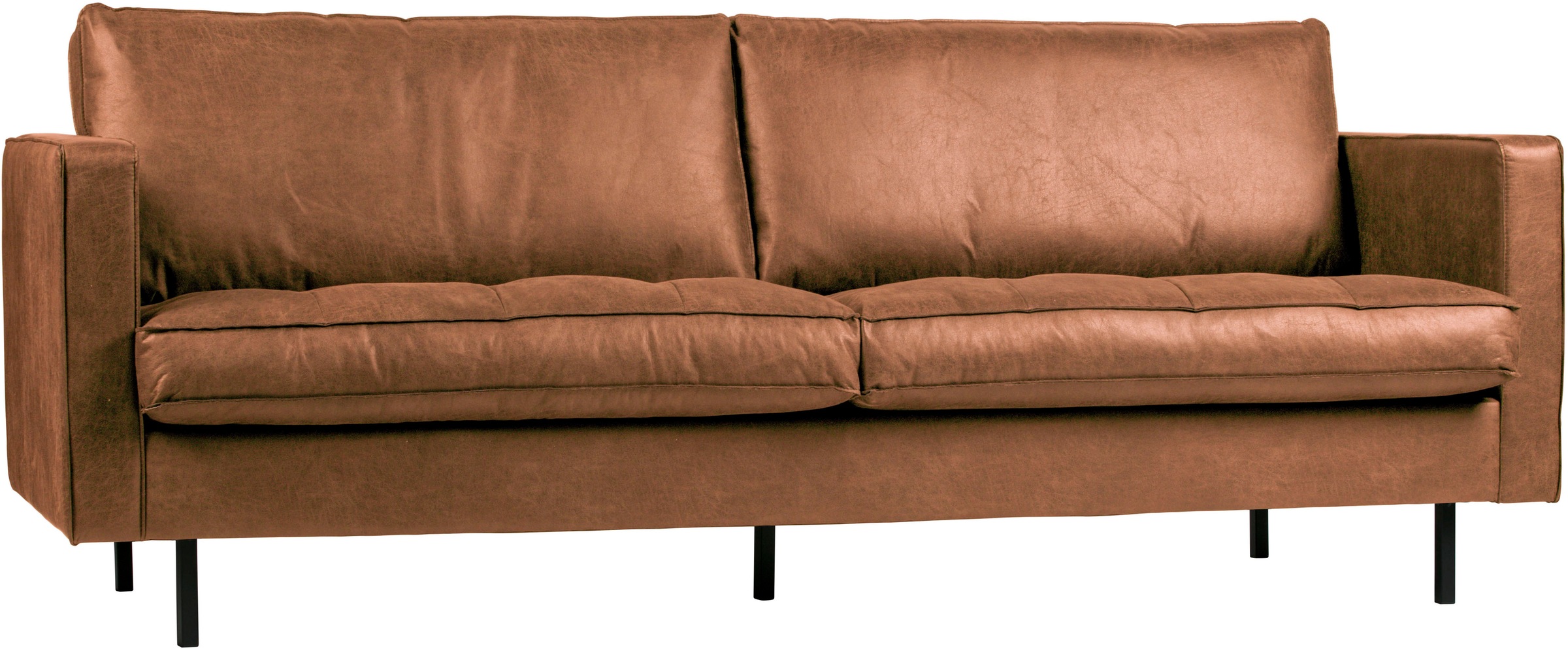 WOOOD 2,5-Sitzer »Rodeo Classic Recycling-Lederfaser-Verbundstoff H 83 x B 230 x T 88 cm« Tragkraft 200 kg, Metallbeine, pleigleicht, Gute Verschleißfestigkeit