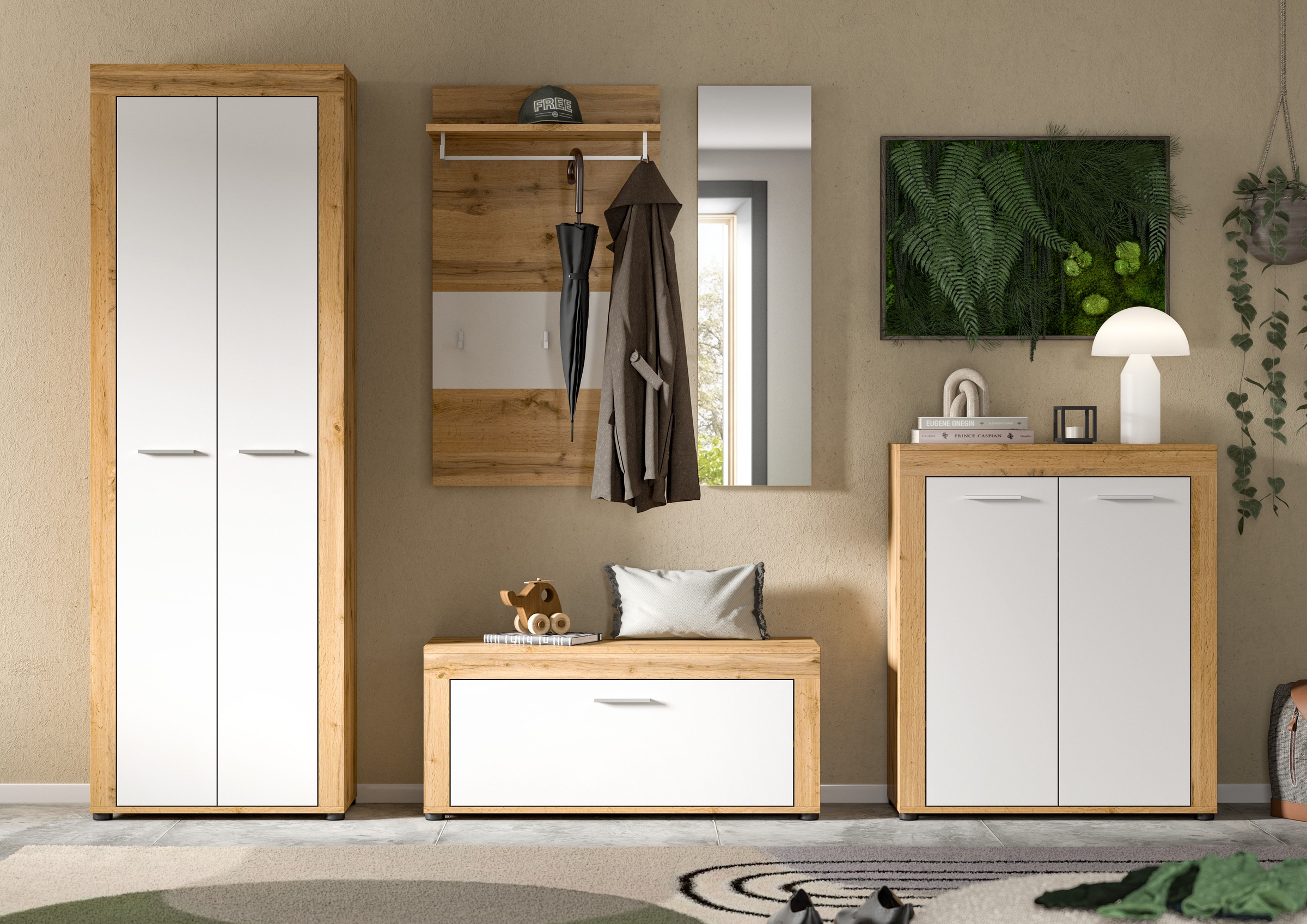 INOSIGN Garderoben-Set "Aosta" Set, 5 Stk. tlg. Aosta, Höhe 191 cm, 5-tlg. günstig online kaufen