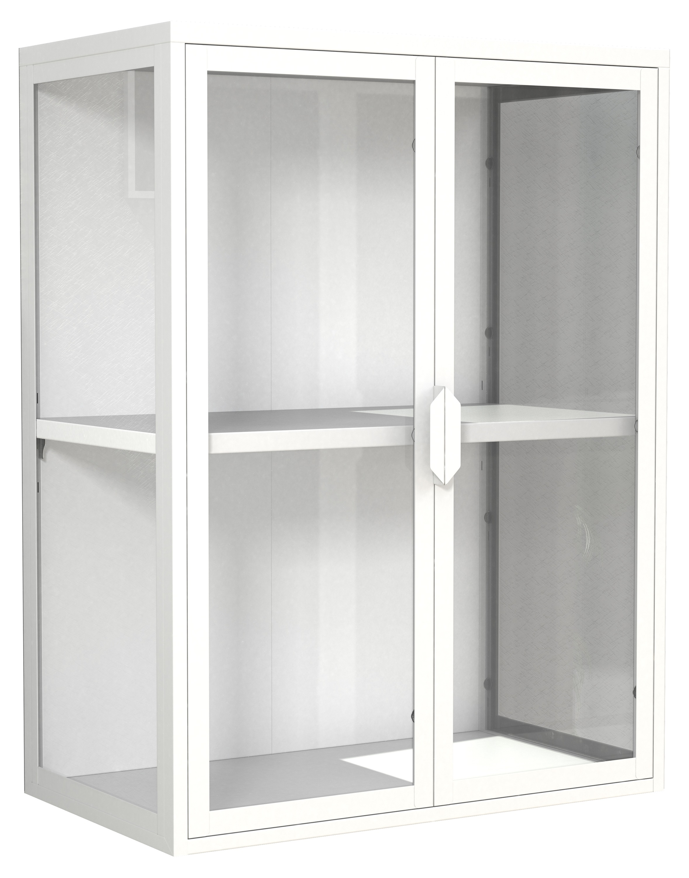 VCM Wandregal »Stahl Wandvitrine Hängevitrine Vitrine Glas Flokas« 1 Stk. tlg.