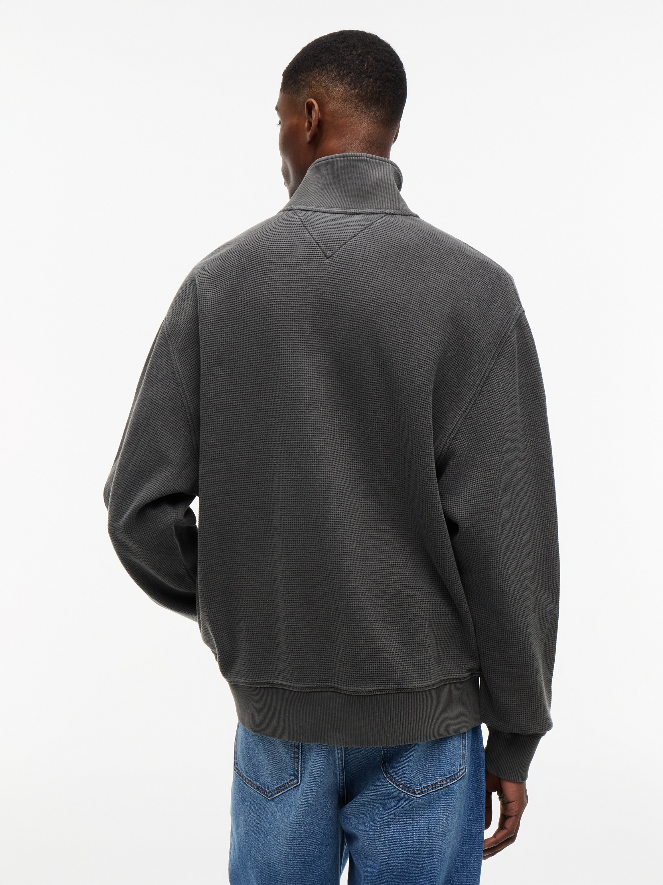 Tommy Jeans Sweatshirt »TJM RELAXED WASHED WAFFLE QUARTER ZIP«
