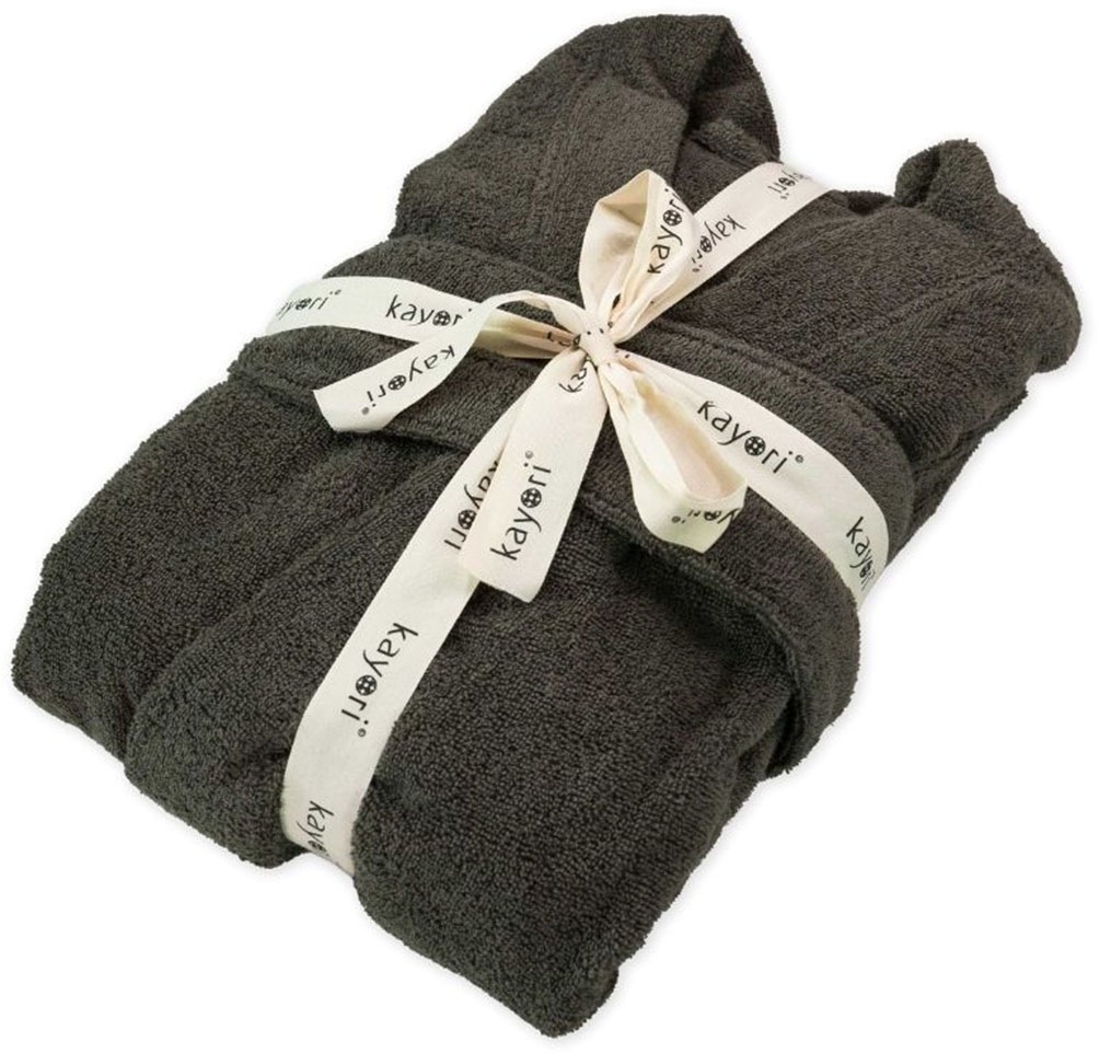 kayori Unisex-Bademantel »Fusai«, Verstellbare Ärmellänge mit eleganten Aufschlägen