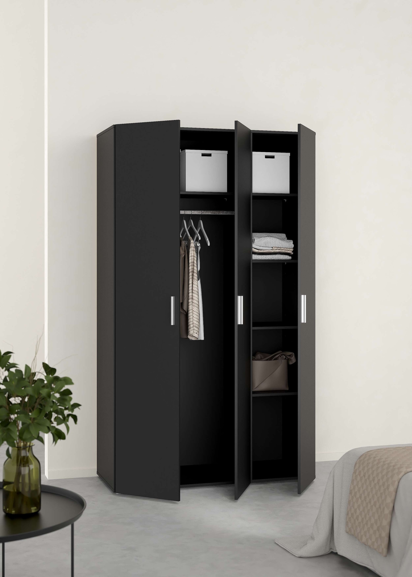INOSIGN Kleiderschrank »Pepe Drehtürenschrank, Stauraum«, Breite 79 oder 118 cn, Höhe 200,9 cm