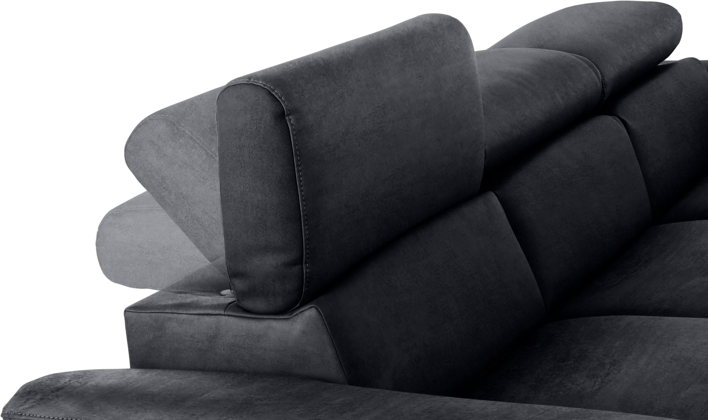 COTTA Ecksofa Komaris, Ecksofa, wahlweise mit RGB-LED-Beleuchtung und Bettfunktion/Bettkasten