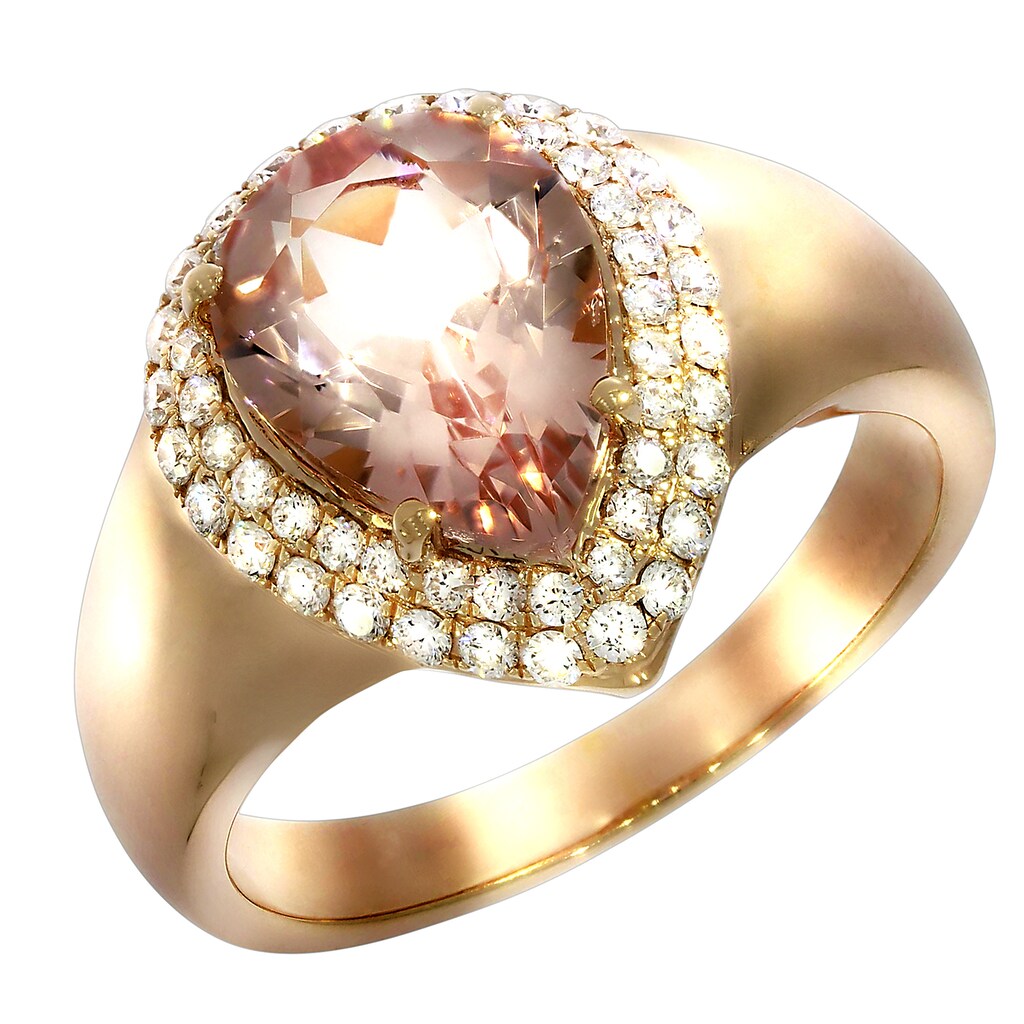 Creazione Bijoux Fingerring »750/- Roségold mit Morganit und Diamanten«