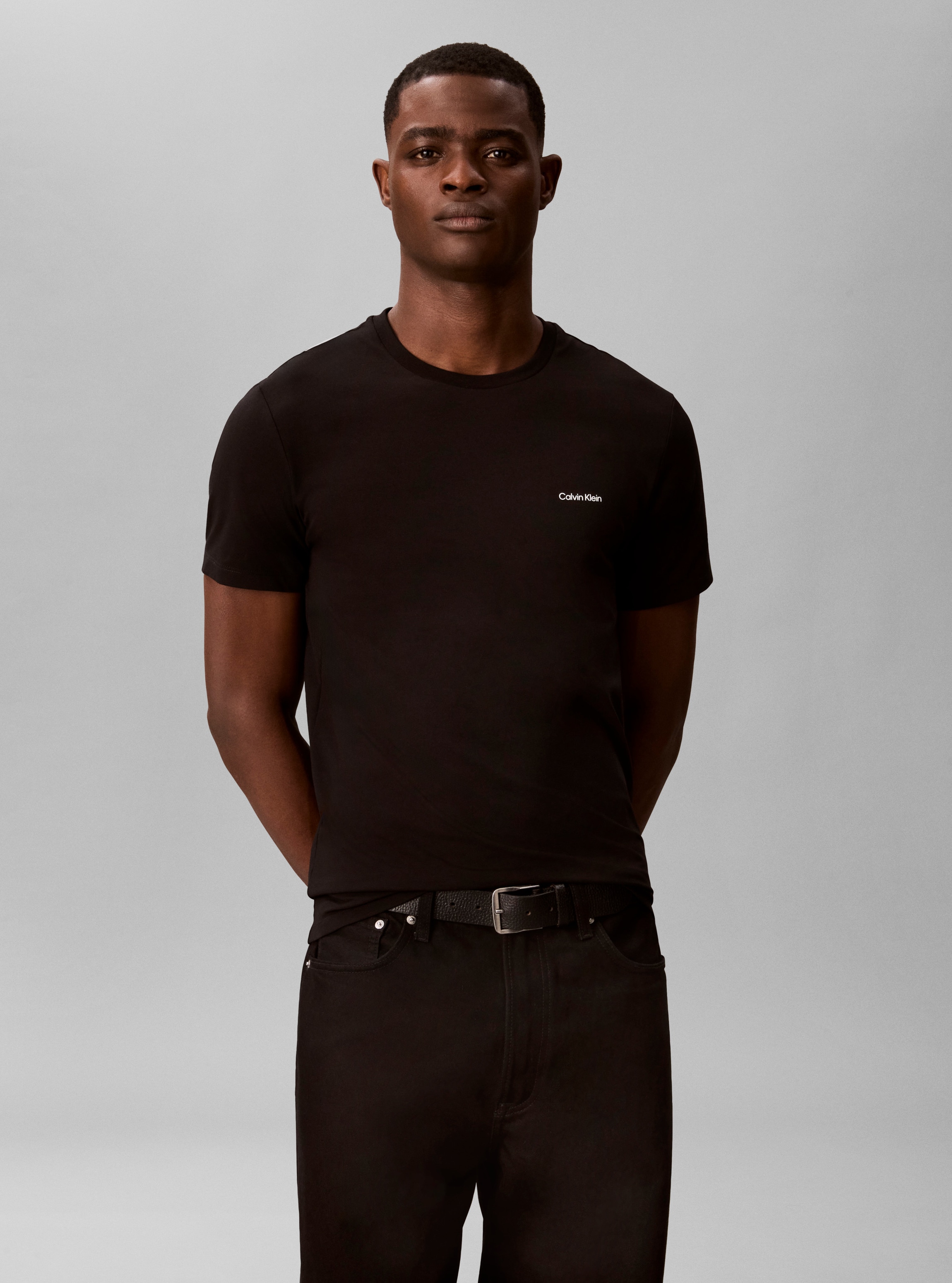Calvin Klein "SLIM STRETCH COTTON" Slim fit mit Rundhalsausschnitt