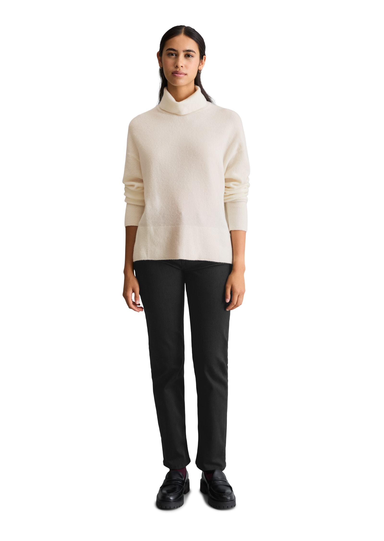 Marc O'Polo DENIM Rollkragenpullover »relaxed aus softem Schurwolle-Mix«